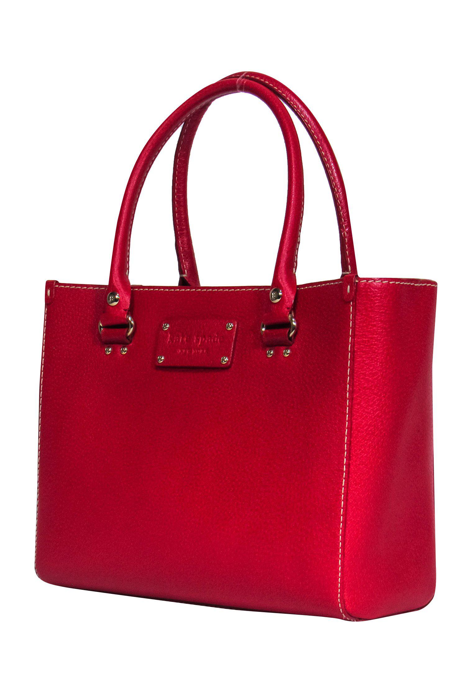 Kate Spade - Stunning Red Textured Leather Tote