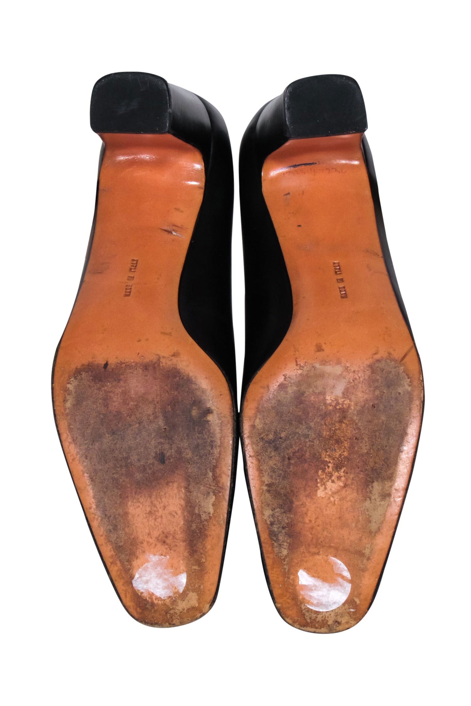 Ferragamo Black Leather Logo Toe Pumps - Size 9.5: Elevate Your Office Look!