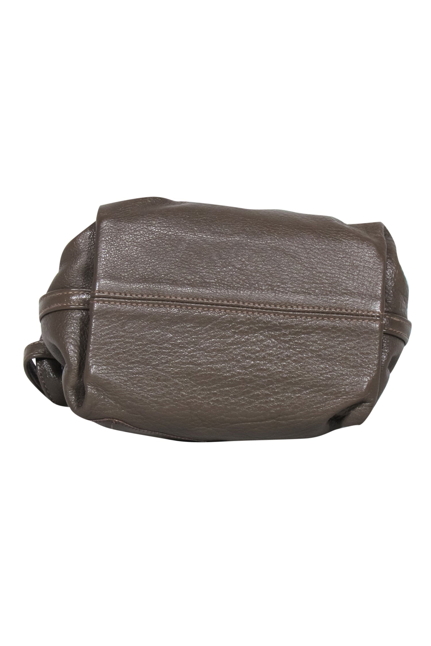 Carlos Falchi Dark Taupe Pebbled Mini Crossbody Pouch - Boho Chic!