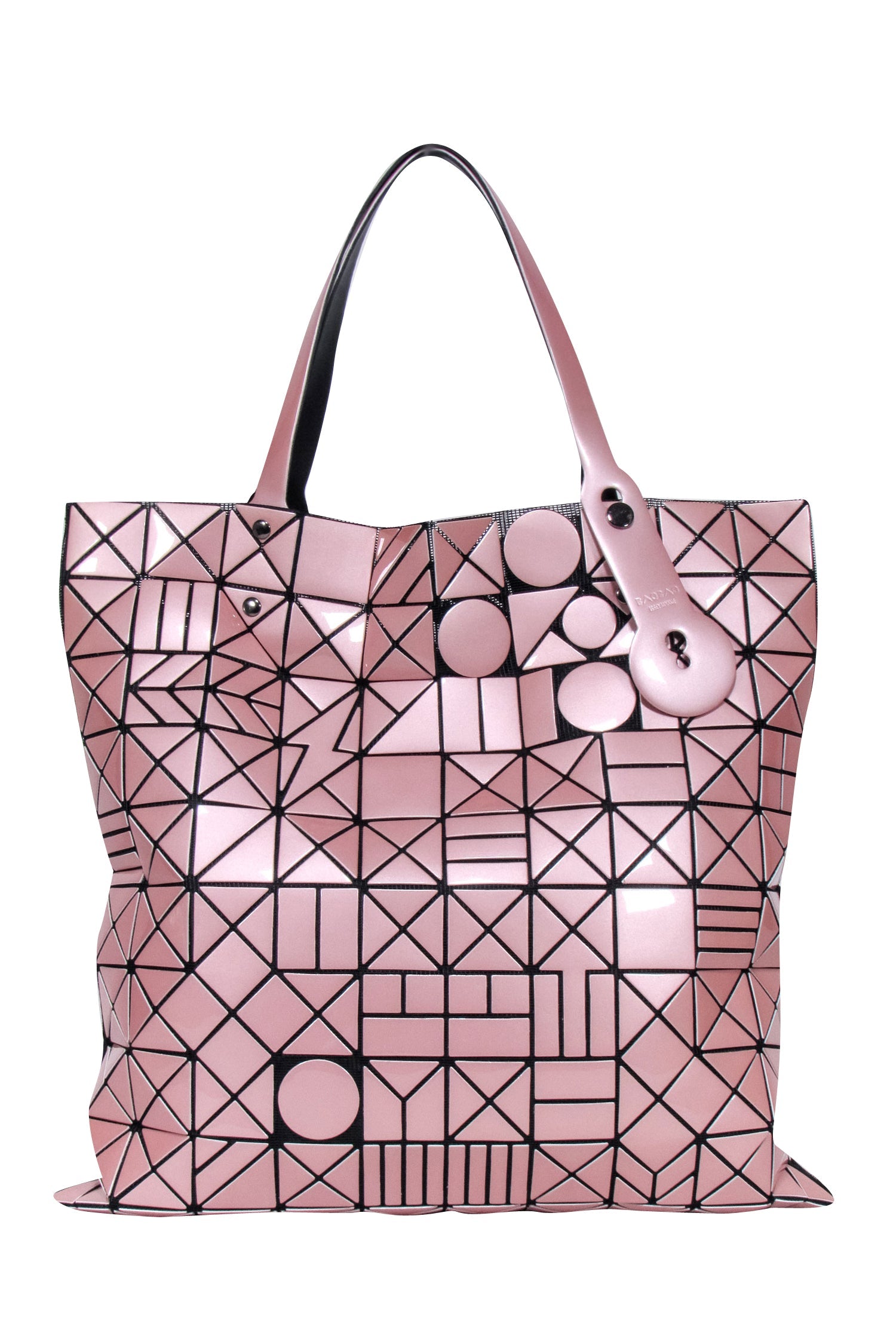 Issey Miyake - Gorgeous Light Pink Geometric Chord Tote Bag, A Fashion Must-Have!