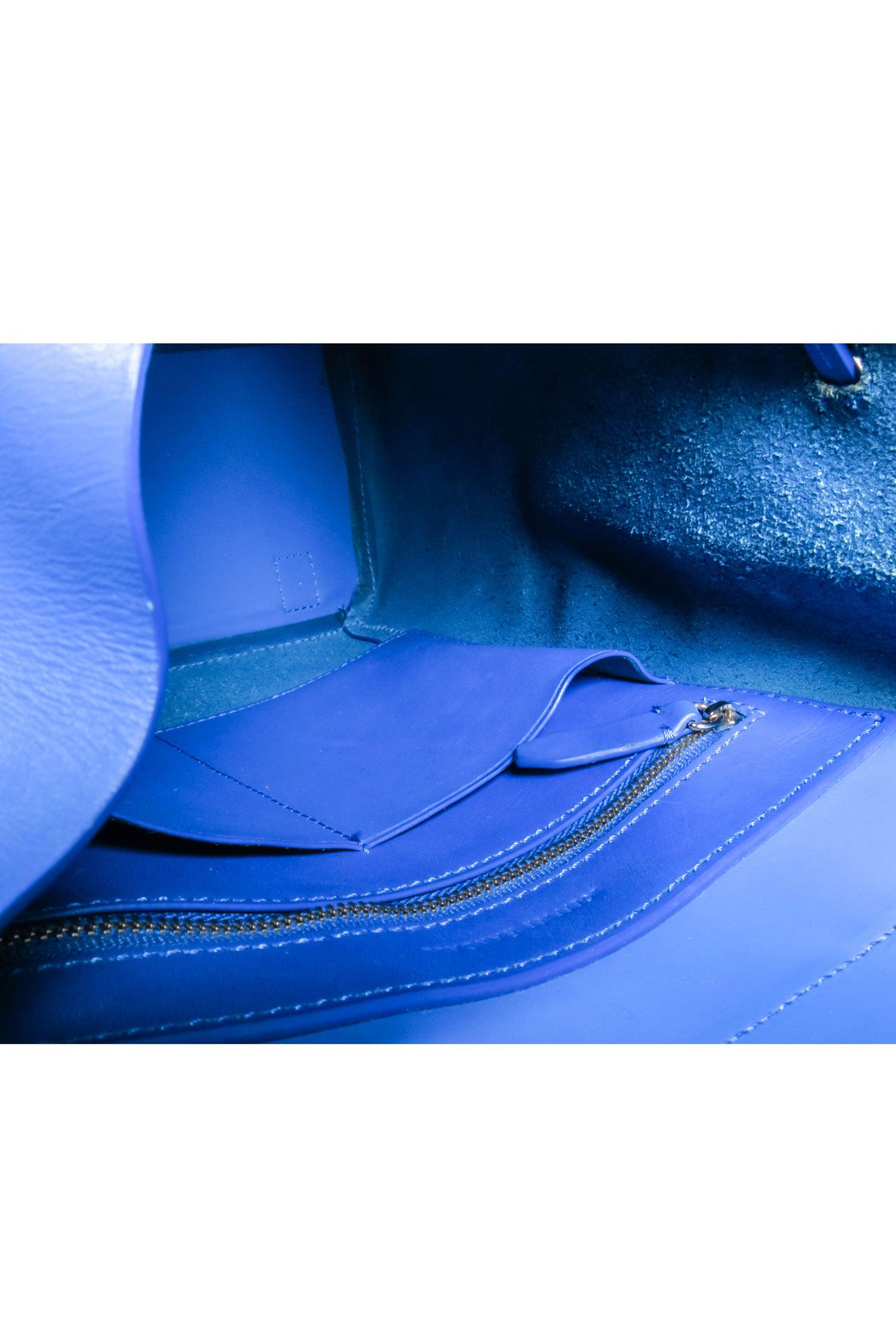 Loeffler Randall - Stunning Blue Leather Front Flap Backpack