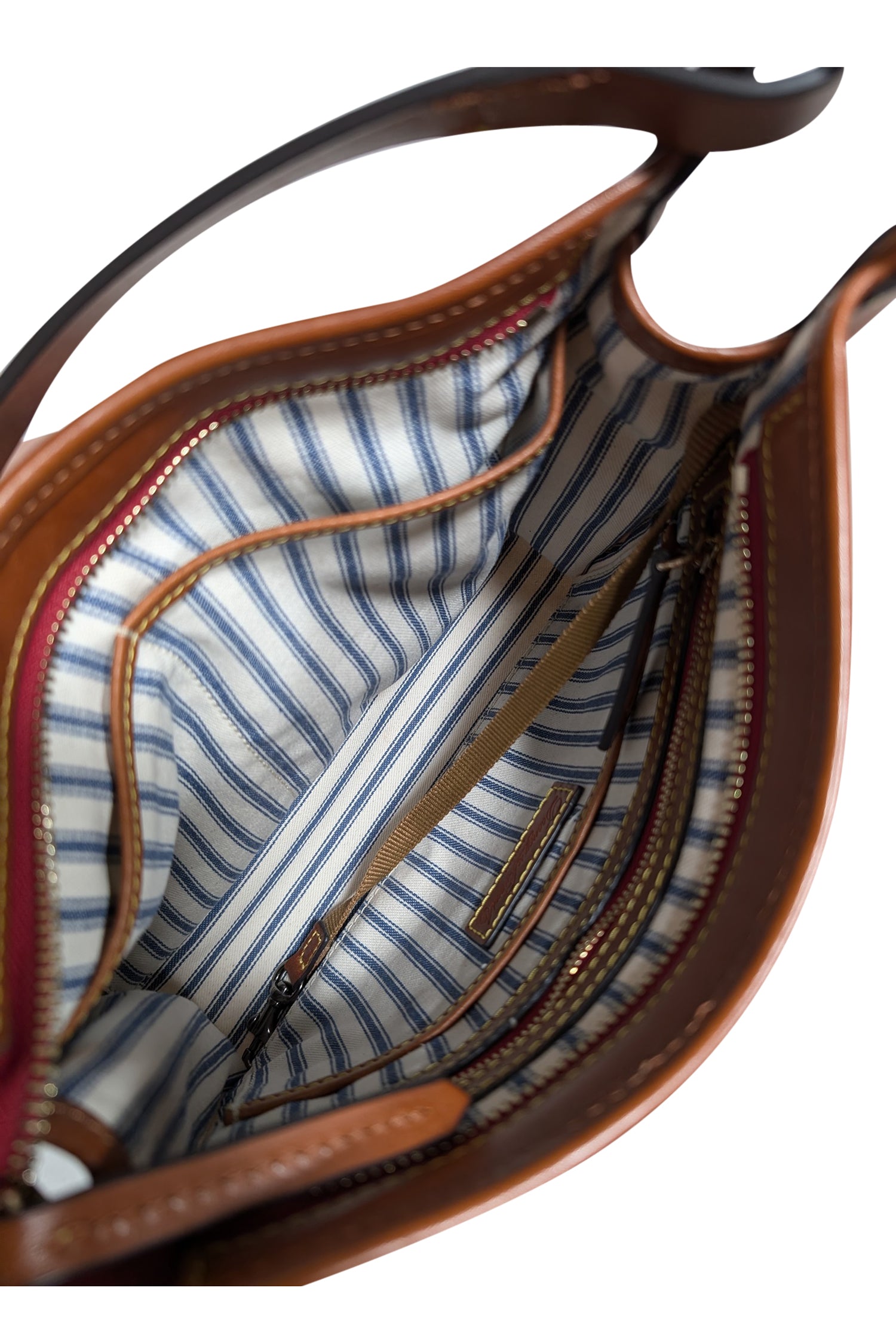 Dooney & Bourke - Stunning Beige Nylon Shoulder Bag with Leather Accents