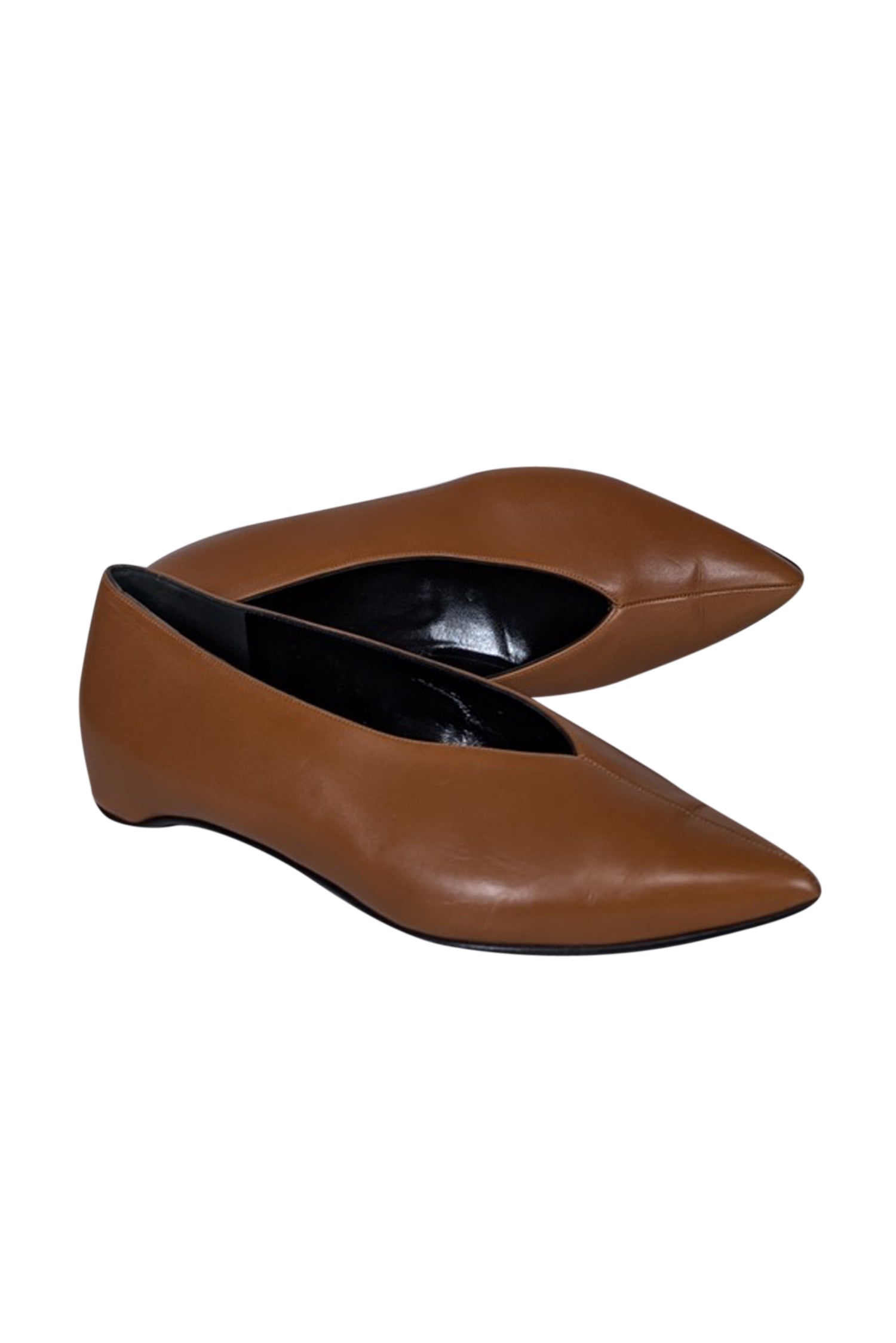 Pierre Hardy Tan Leather Pointed Toe Flats - Size 11: A Timeless Office Essential