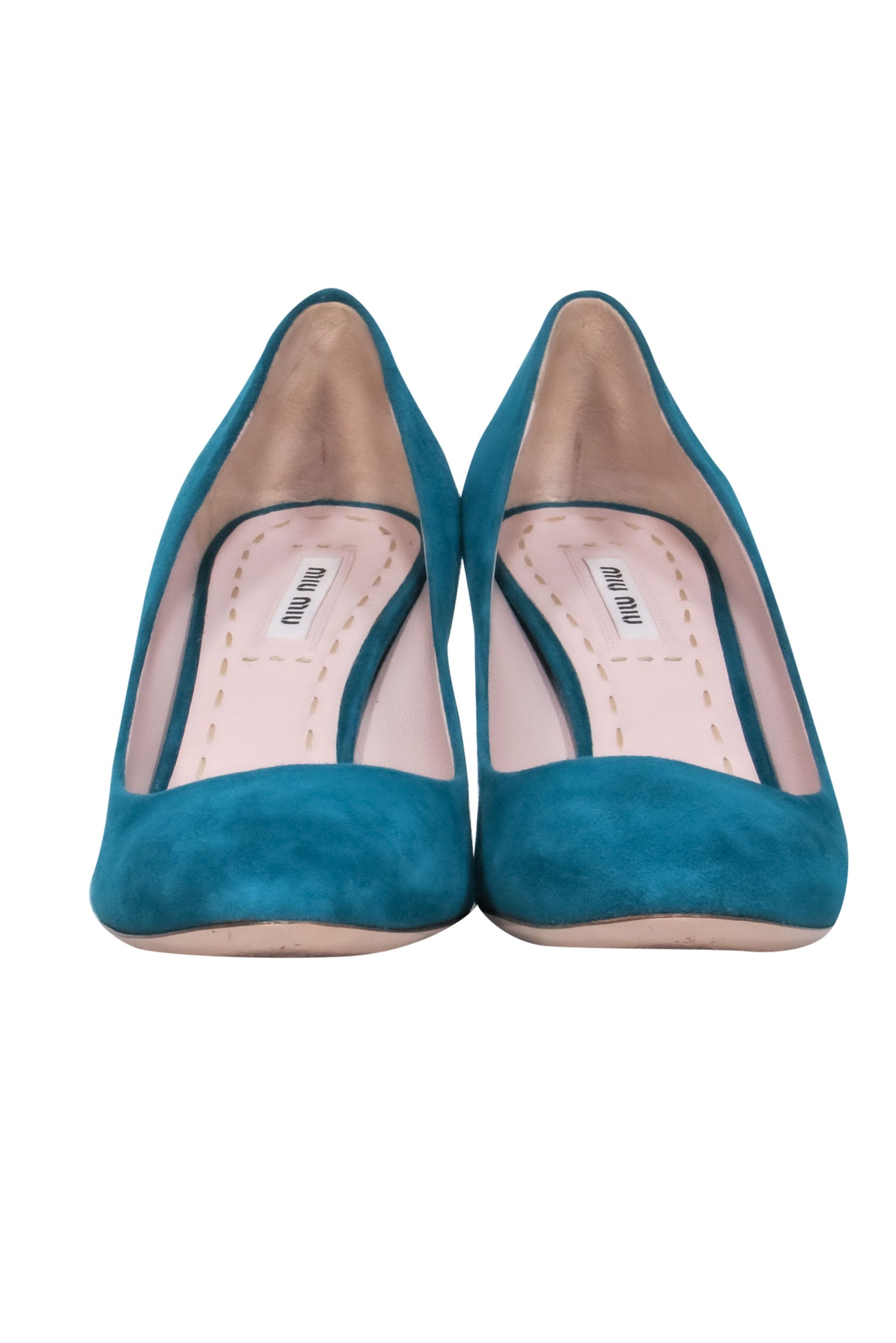 Miu Miu Teal Suede Pumps - Size 7 - A Fashion Statement