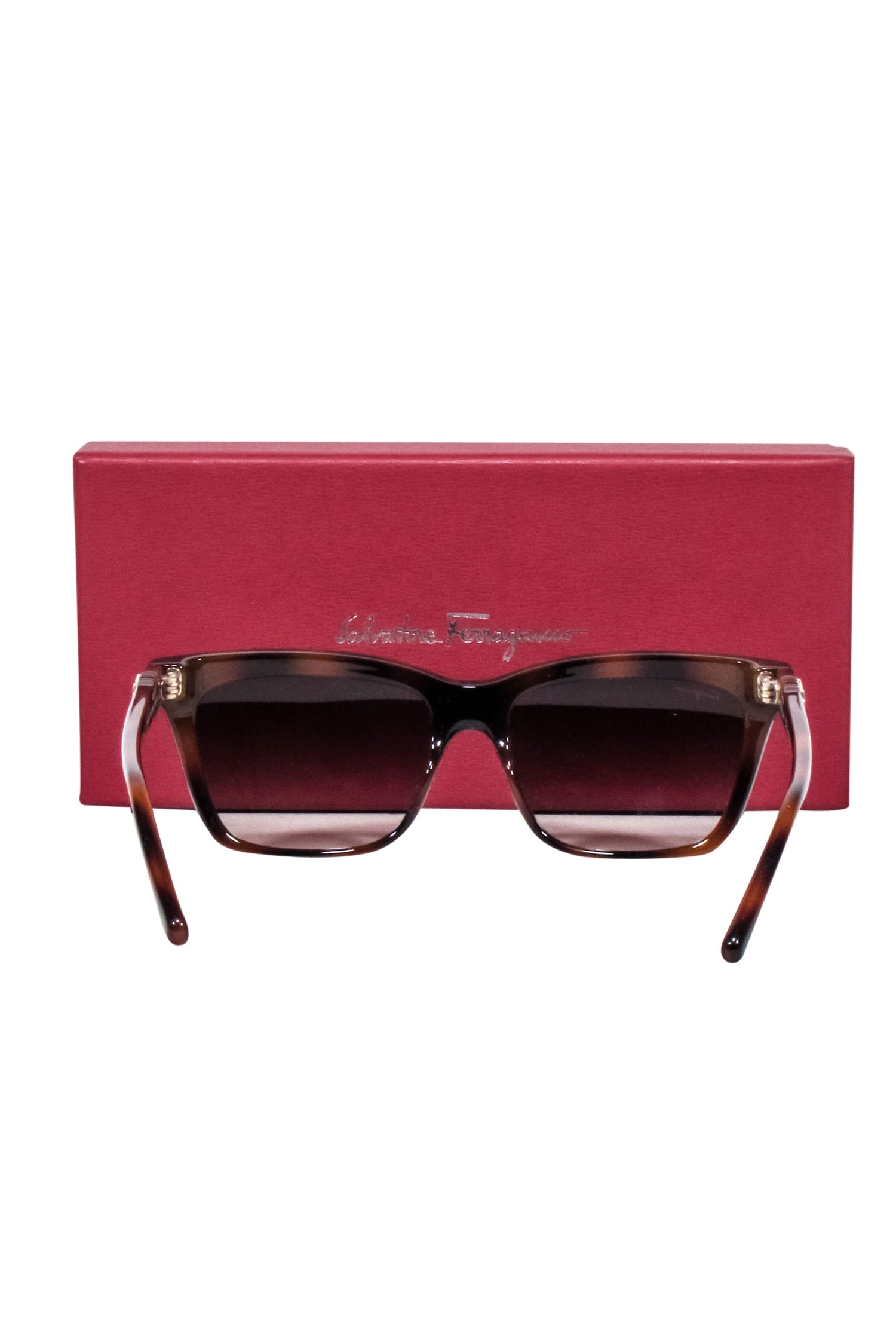 Ferragamo Brown Tortoise Cat Eye Slim Sunglasses - Elevate Your Style!
