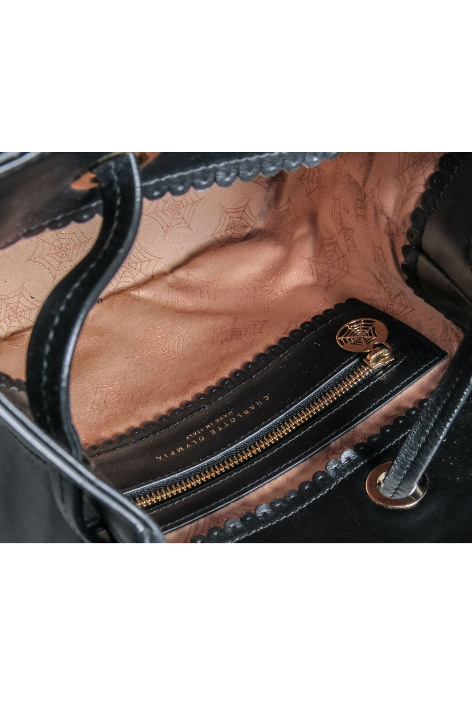 Charlotte Olympia - Stunning Black Leather Feline Bucket Bag