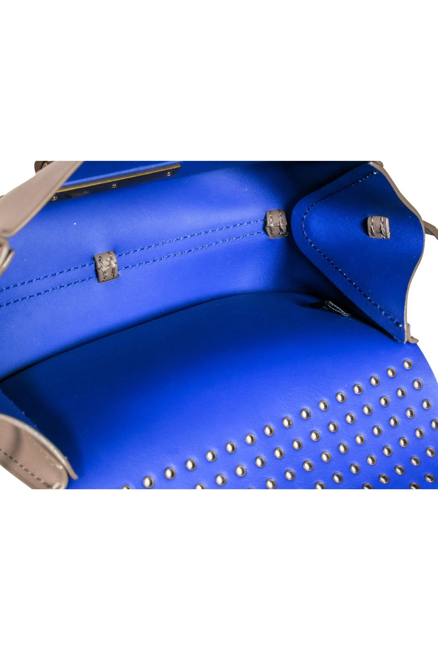 Zac Posen Taupe Leather Mini Crossbody with Grommets - A Chic Downtown Essential