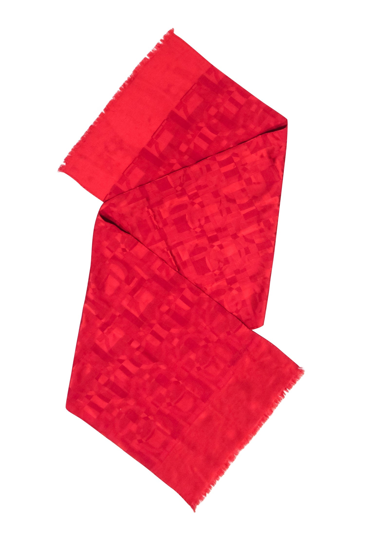 Ferragamo Red Logo Scarf - A Fashion Statement!