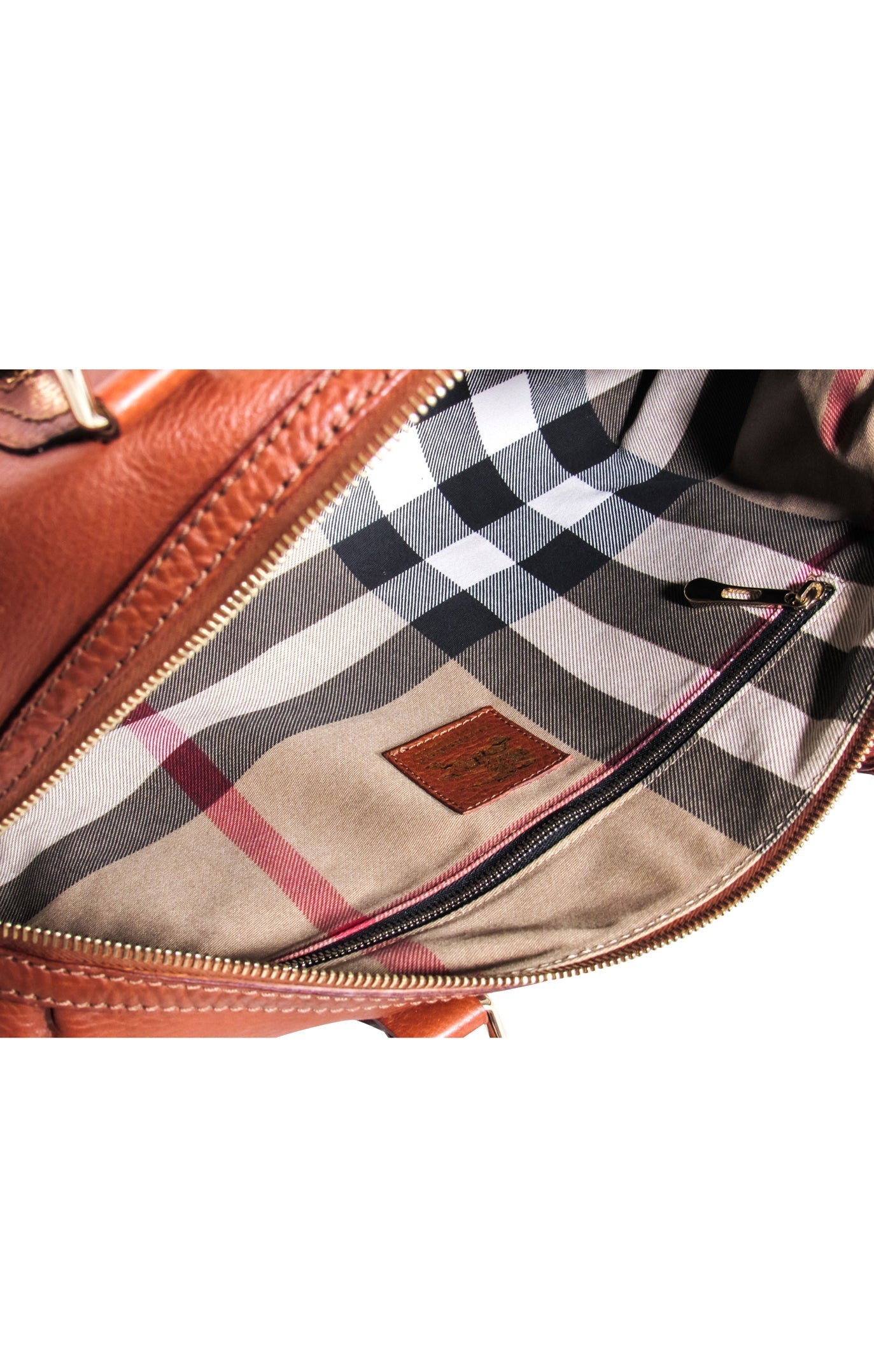 Burberry Tan Luxury Long Leather Bag
