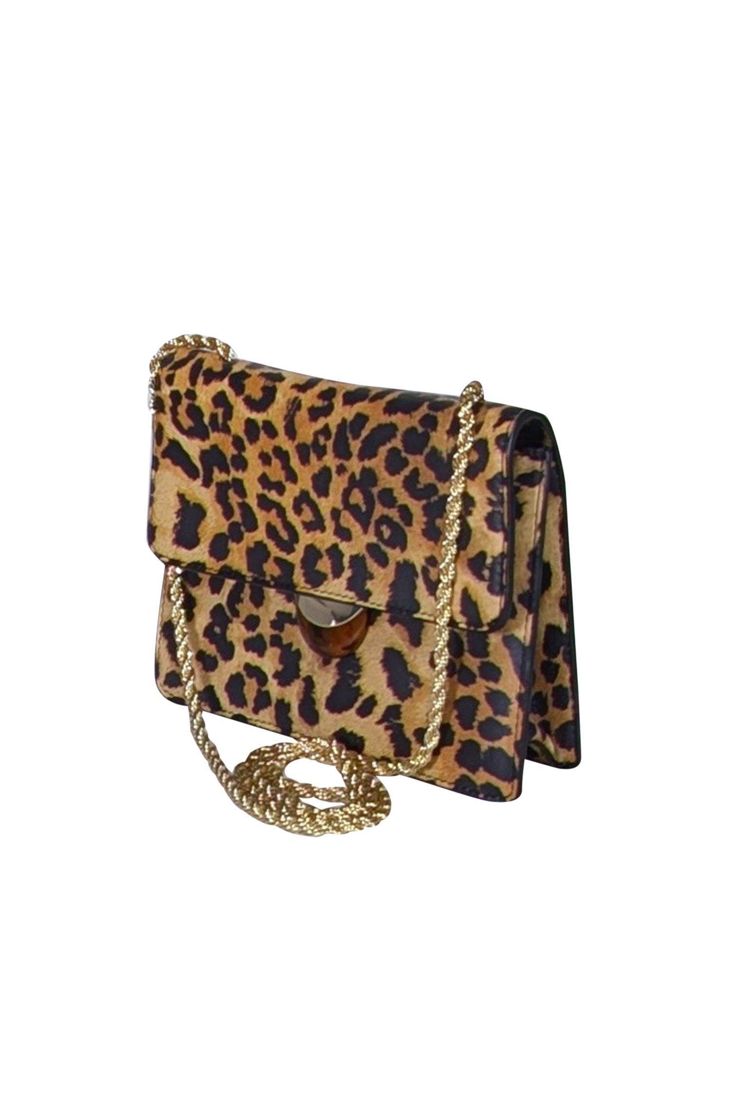 Loeffler Randall - Exquisite Tan & Black Leopard Print Crossbody Bag