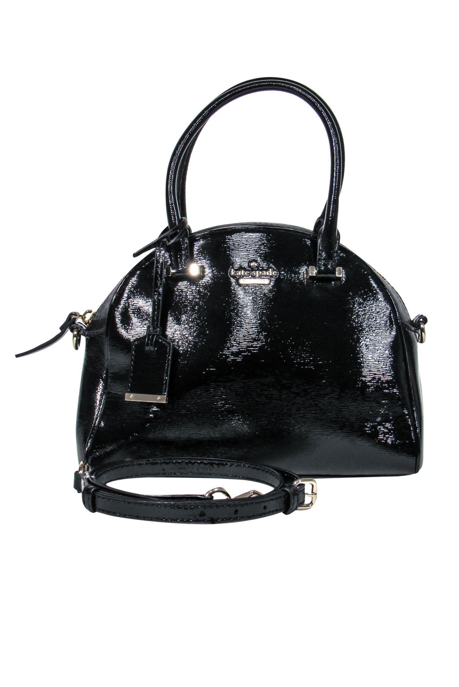 Kate Spade's Stunning Black Patent Leather Convertible Crossbody Bag