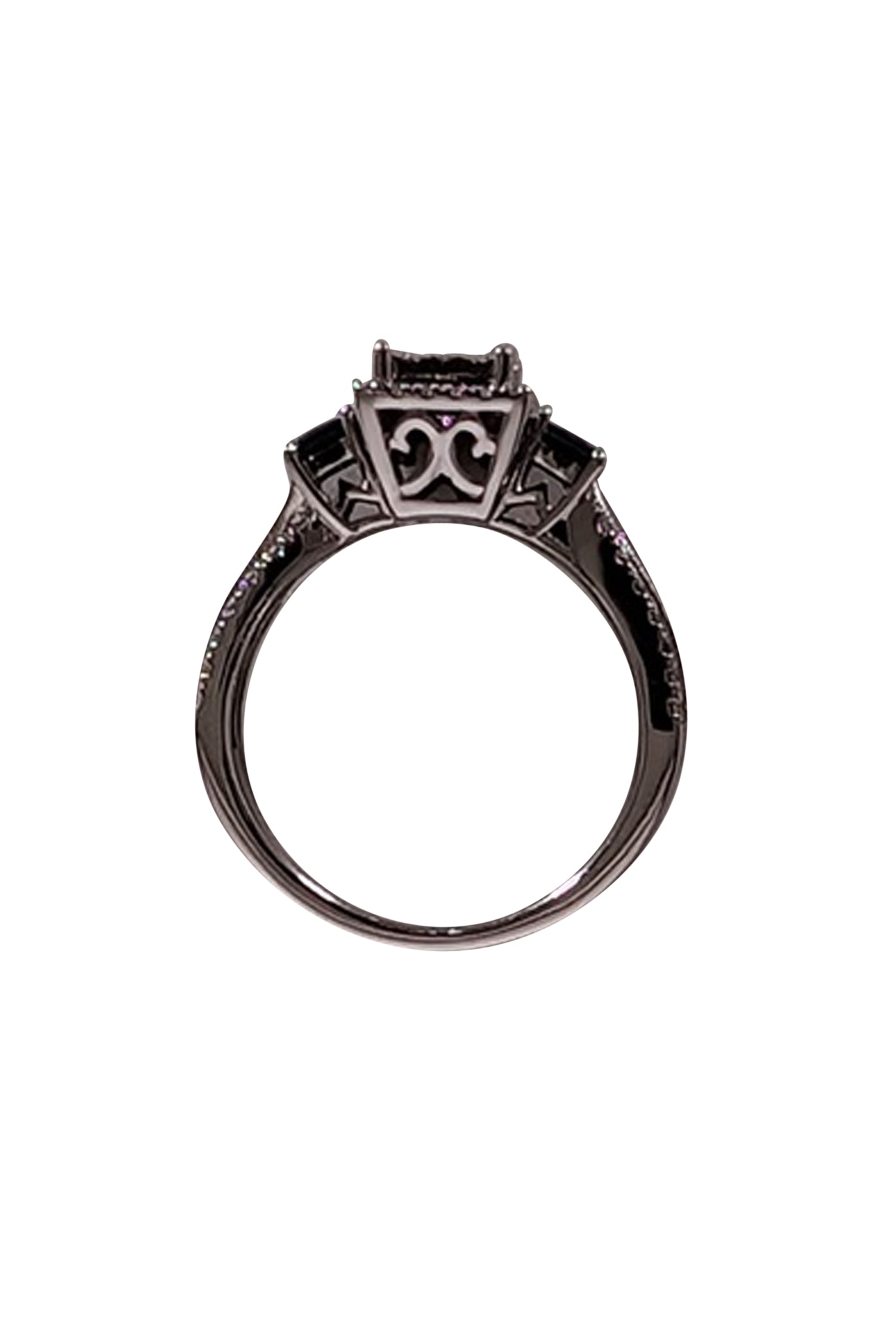 Kay Jewelers' Stunning 14K White Gold Blue Sapphire & Diamond Ring - Size 7