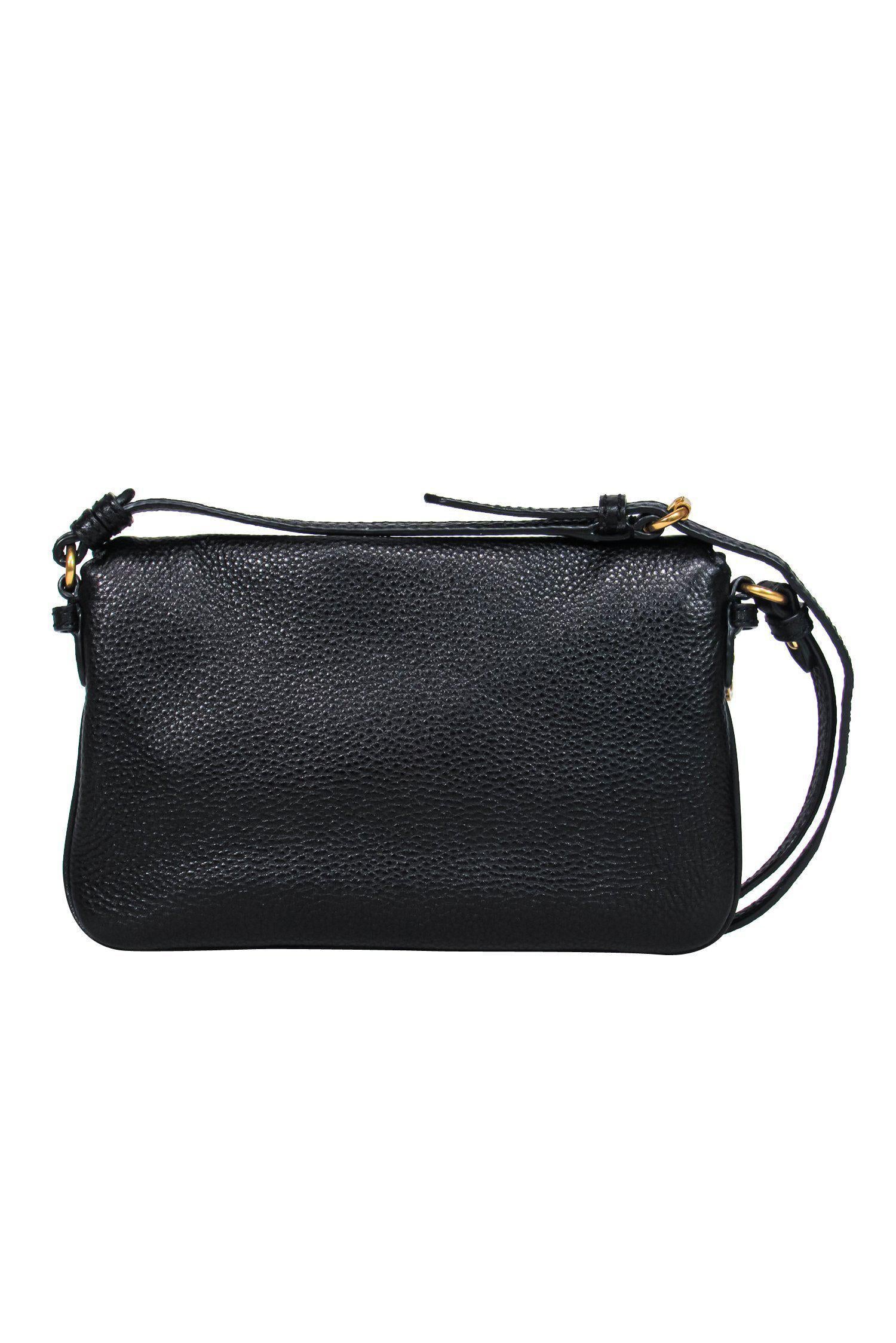 Marc by Marc Jacobs - Stunning Black Pebbled Leather Crossbody with Bird Clasp