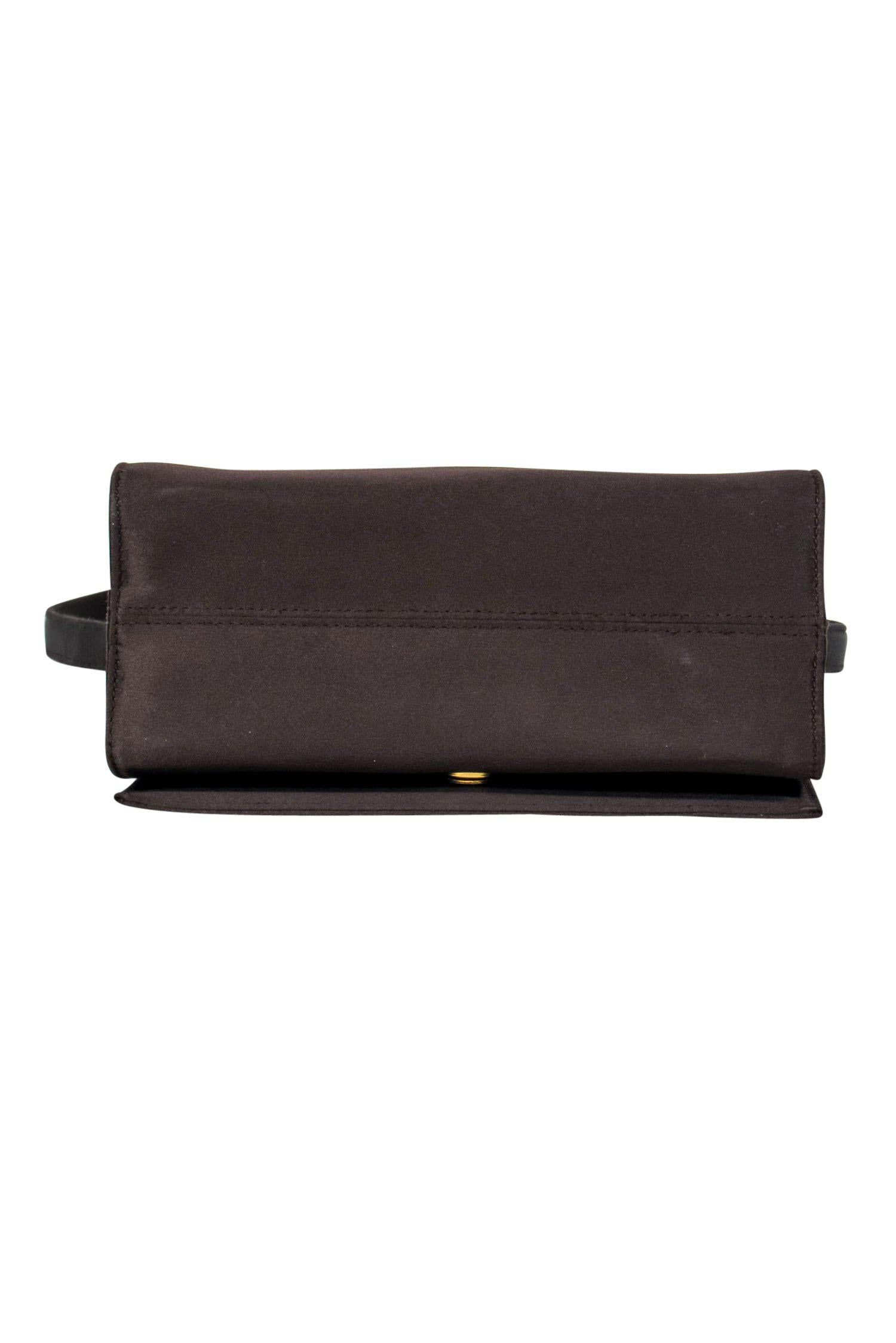 Ferragamo - Stunning Dark Brown Satin Bow Crossbody Bag