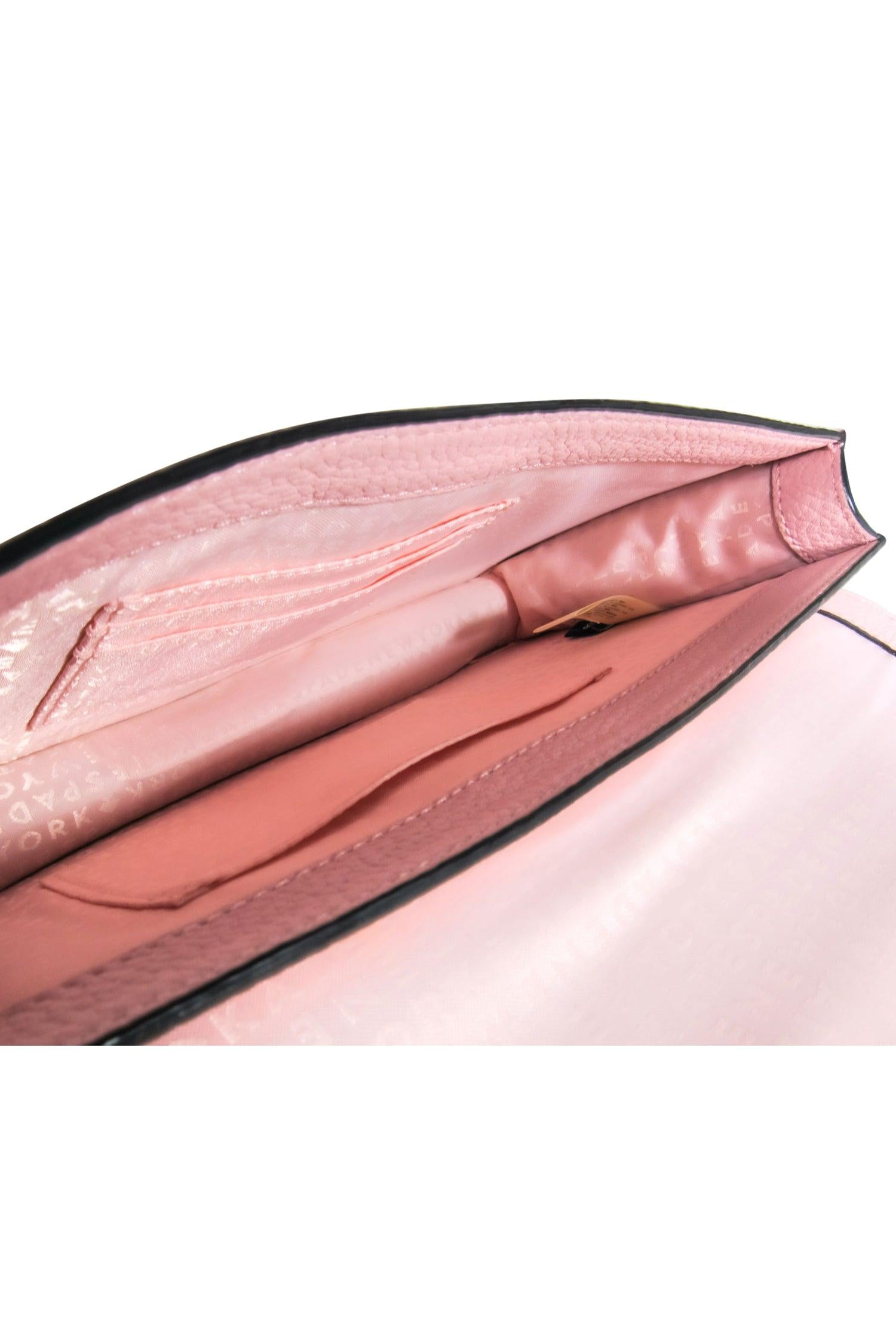 Kate Spade Baby Pink Pebbled Leather Fold-Over Clutch: A Chic Spring Essential