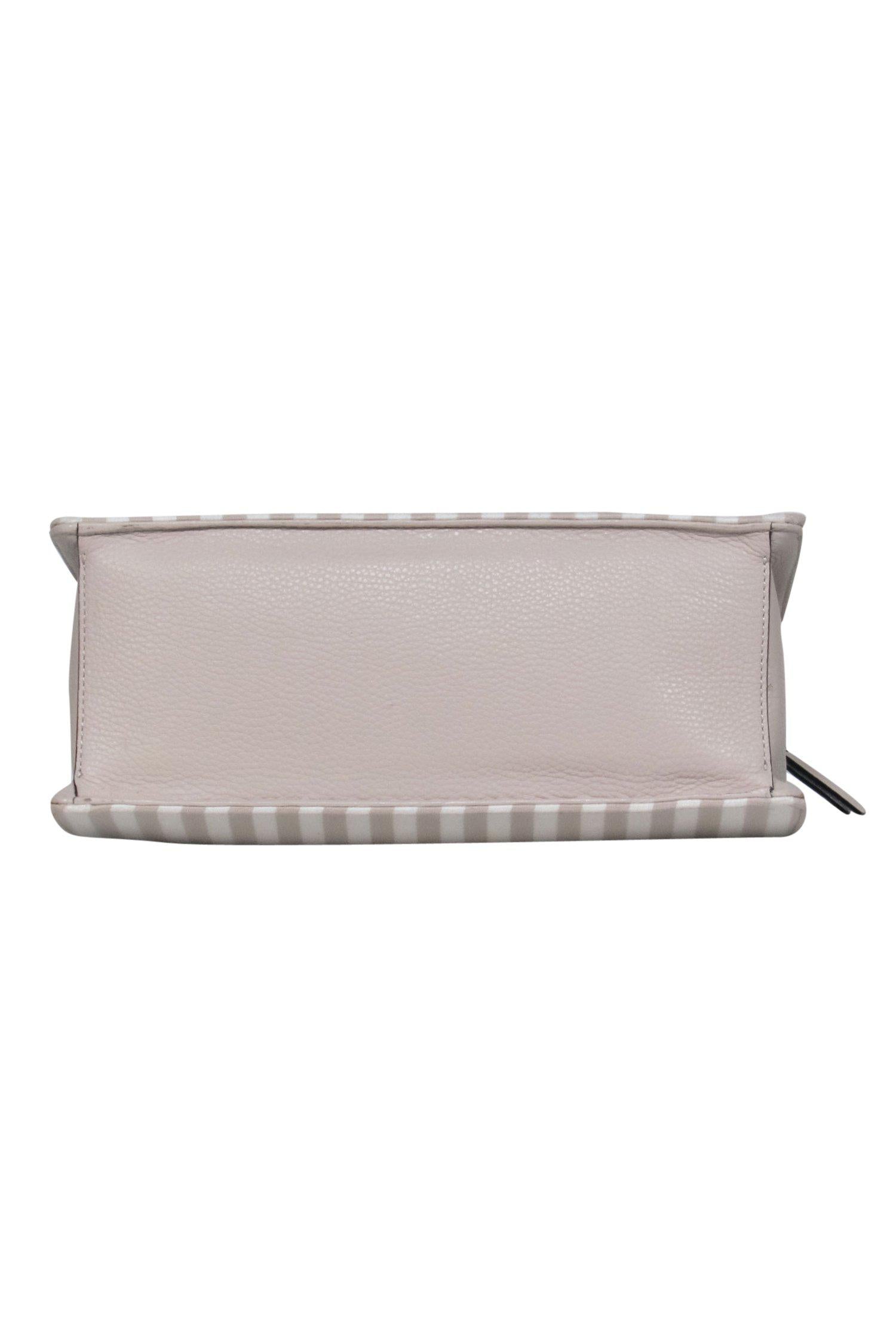 Kate Spade - Stunning Beige & Cream Striped Structured Satchel