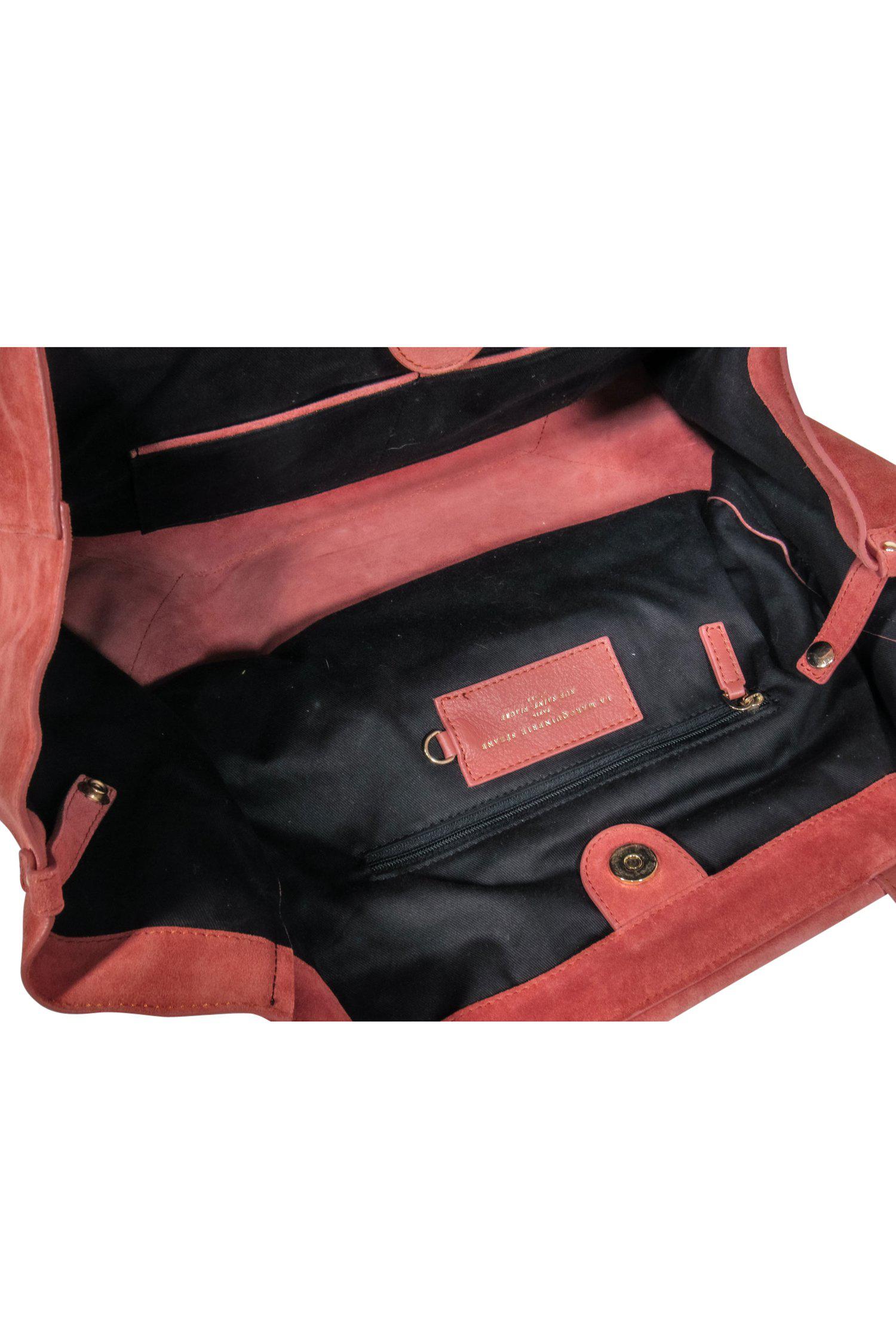 Sezane - Irresistible Rose Pink Suede Carryall Handbag