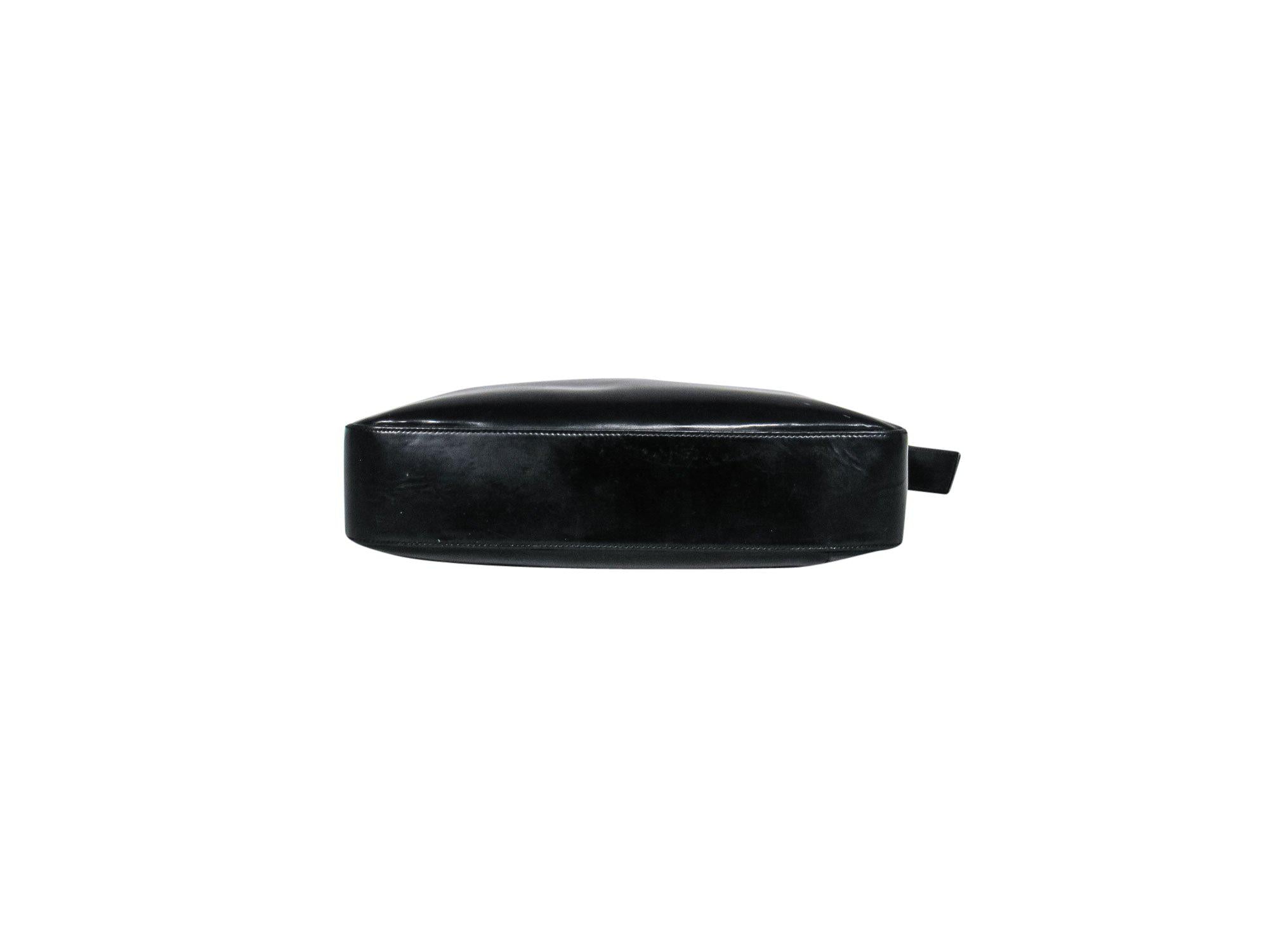 Ferragamo Black Shiny Leather Hobo: A Must-Have Shoulder Bag