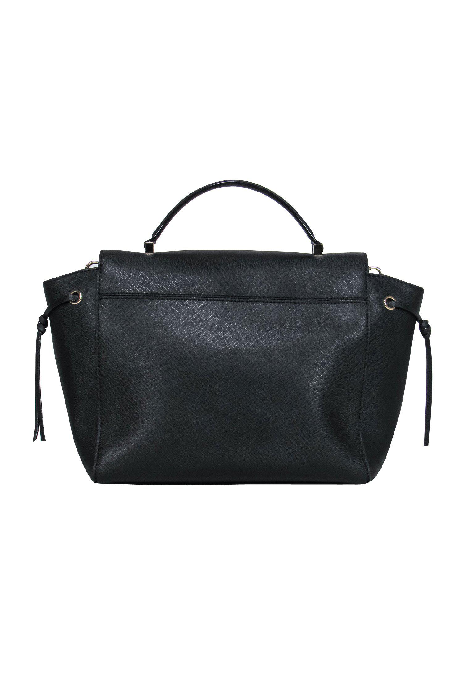 Kate Spade's Stunning Black Leather Structured Satchel