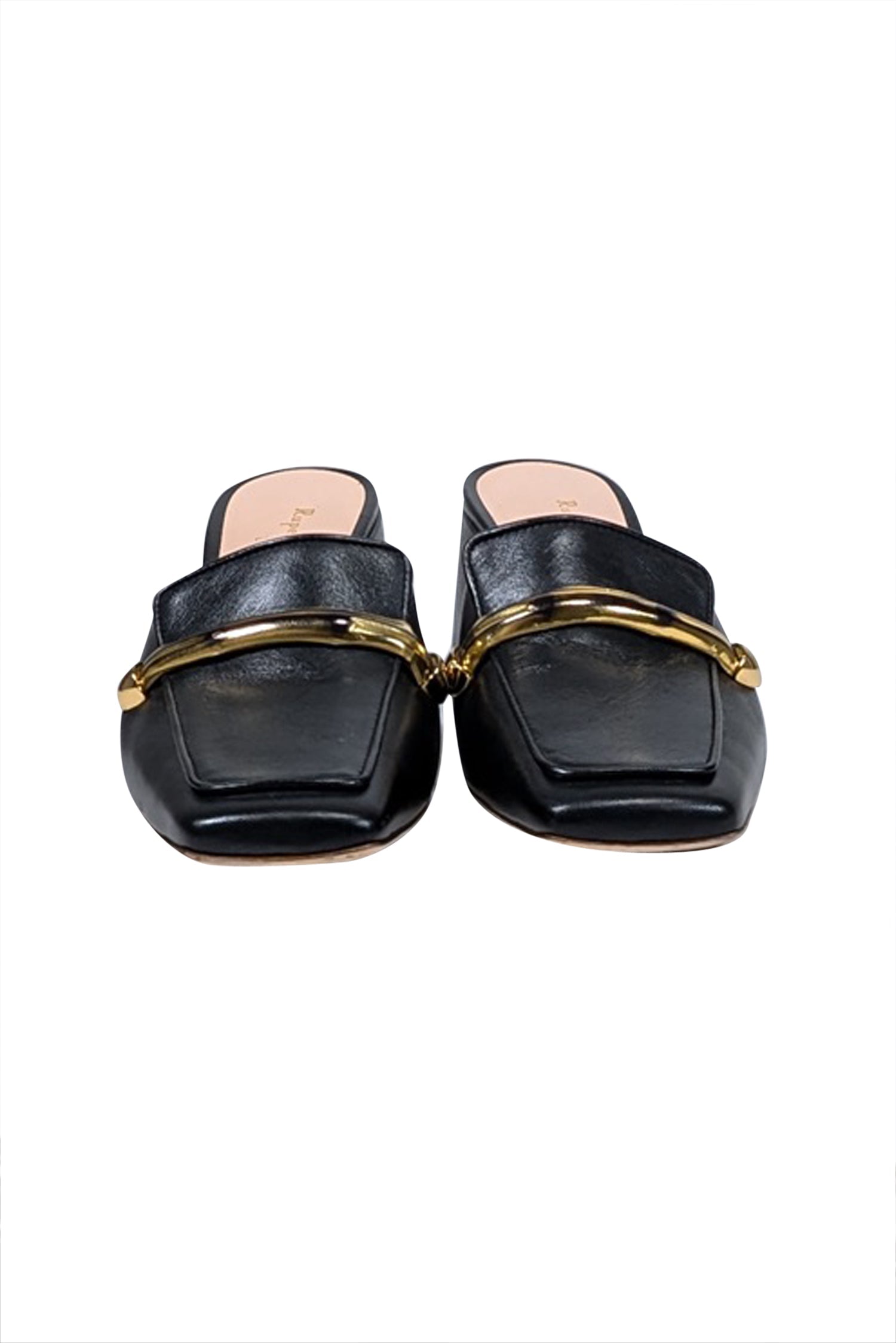 Rupert Sanderson's Stunning Black Leather Closed-Toe Mules - Size 7