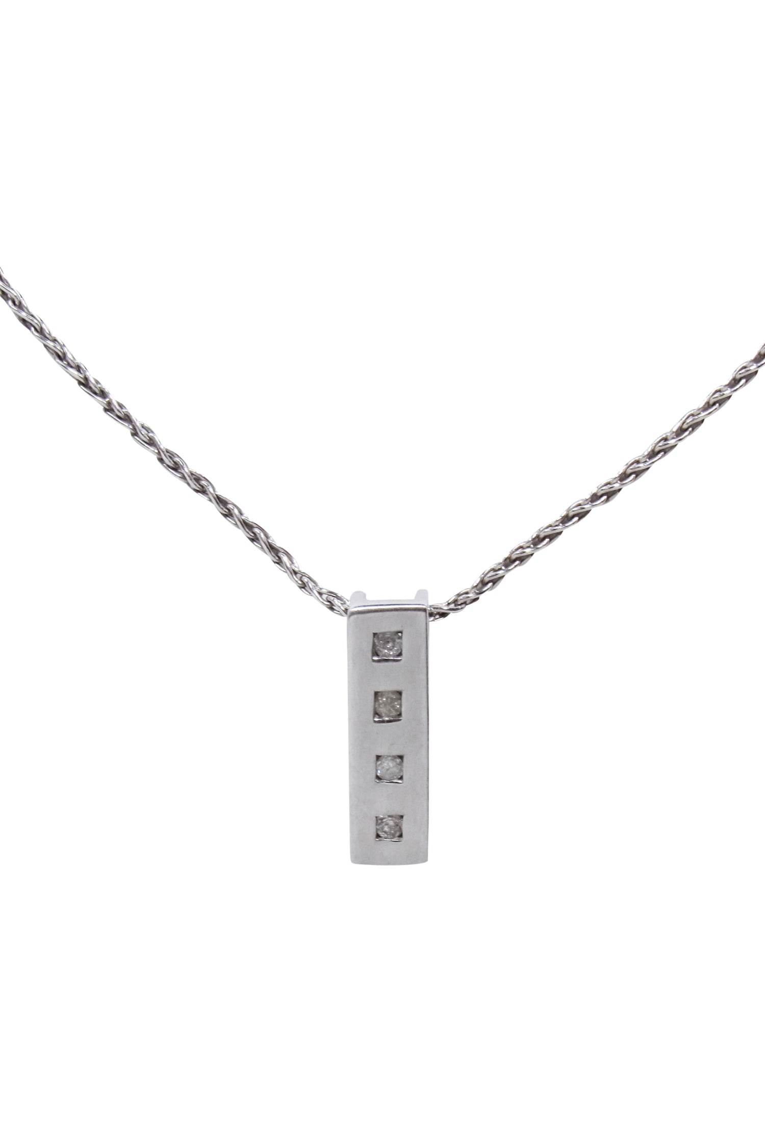 Glamorous 14k White Gold Necklace & Earring Set
