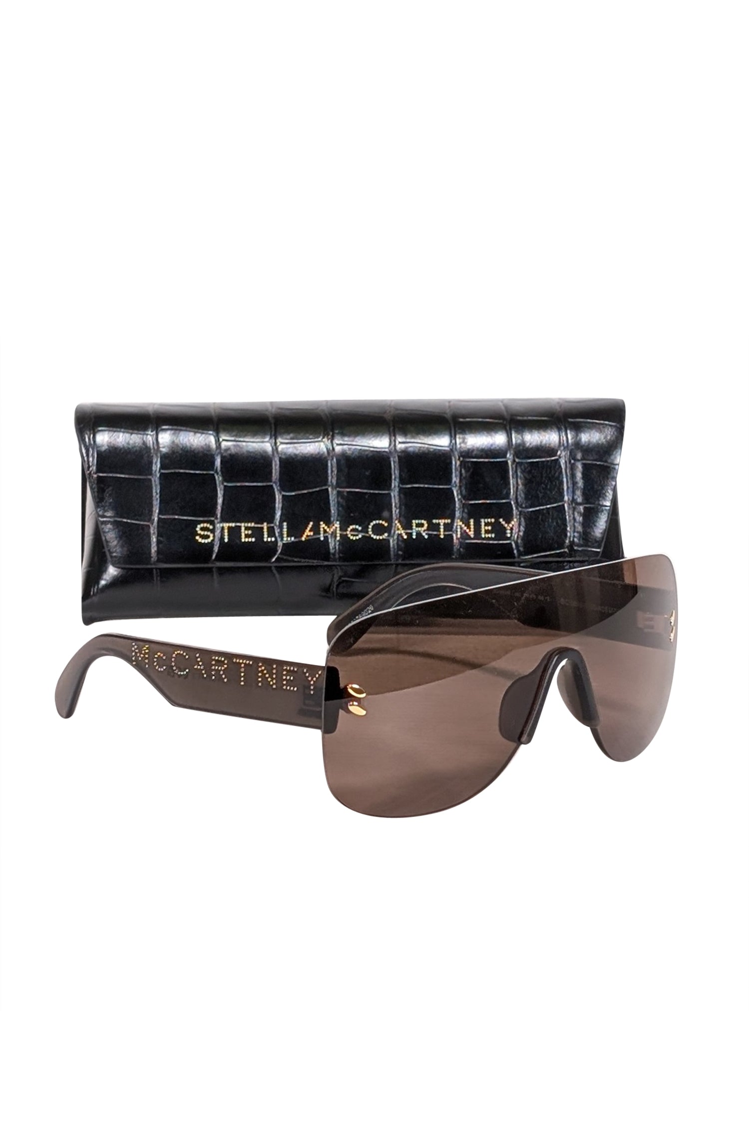 Stunning Stella McCartney Black Frameless Oversized Sunglasses