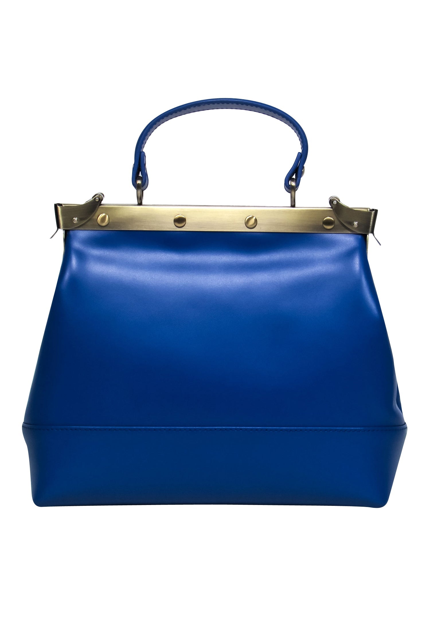 Tammy & Benjamin's Stunning Cobalt Leather Shoulder Bag with Bronze Chain Strap