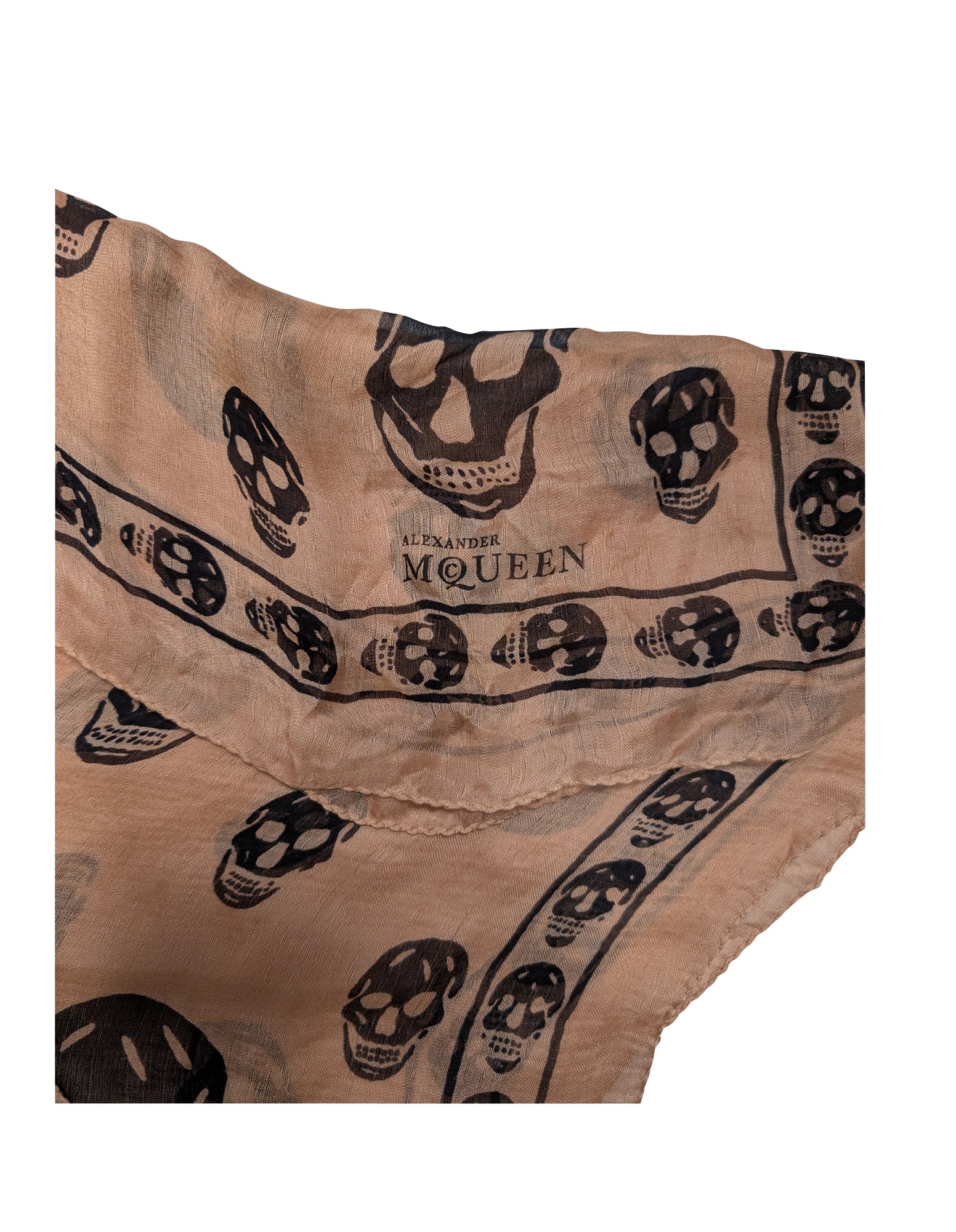 Alexander McQueen - Stunning Mauve & Black Skull Print Scarf