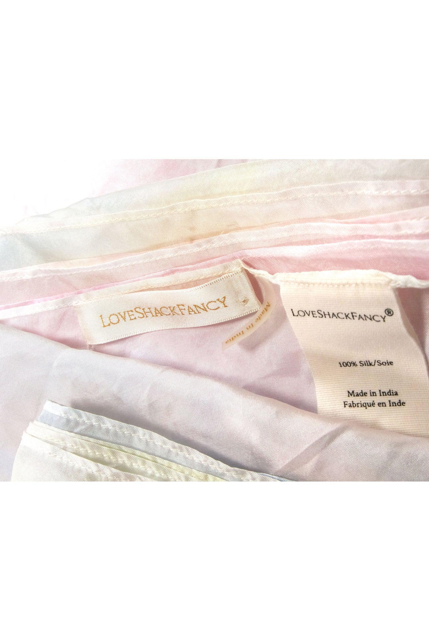 LoveShackFancy Pastel Marbled Silk Scarf - Large Size