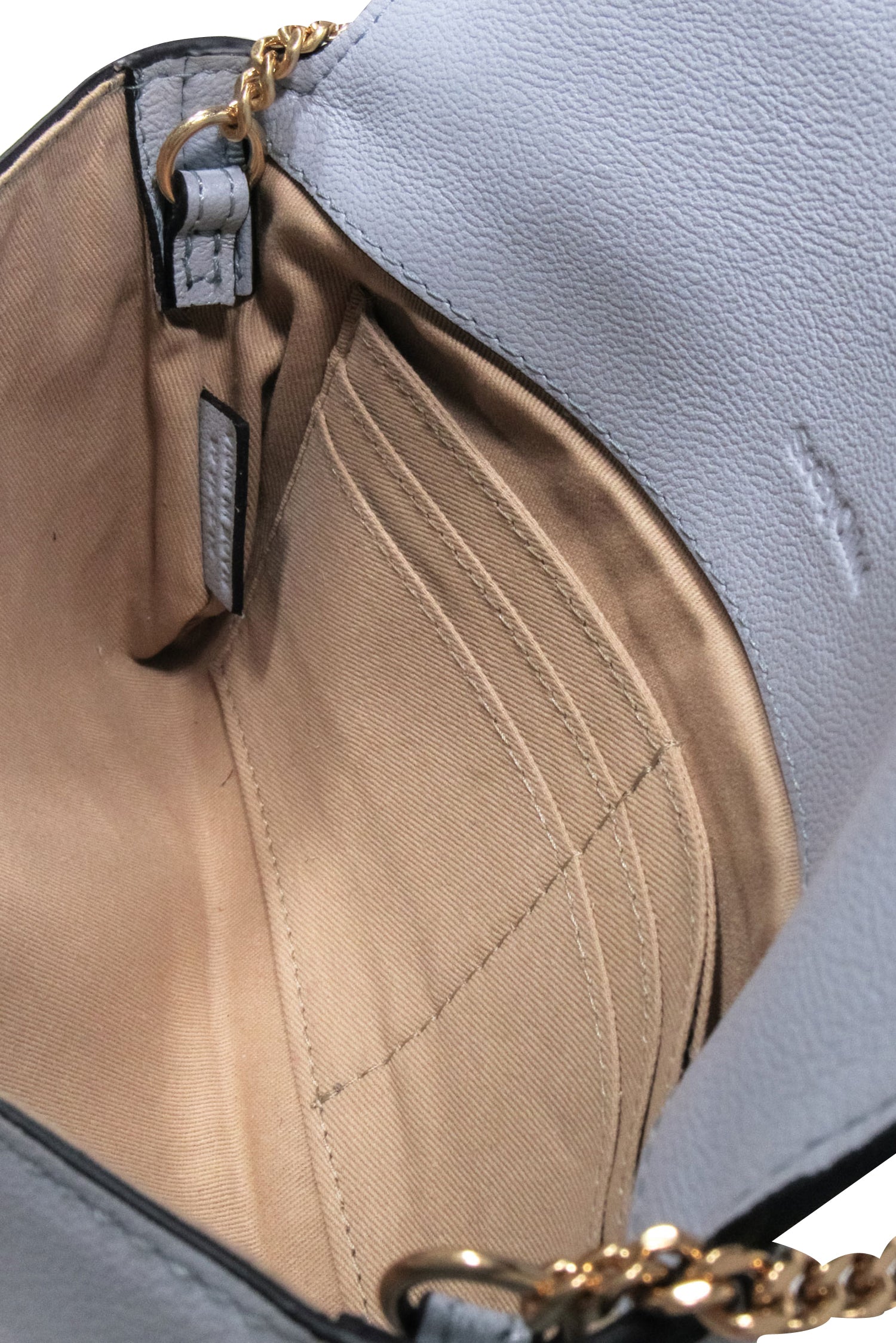 See by Chloe - Stunning Sky Blue Leather Fold-Over Crossbody Bag
