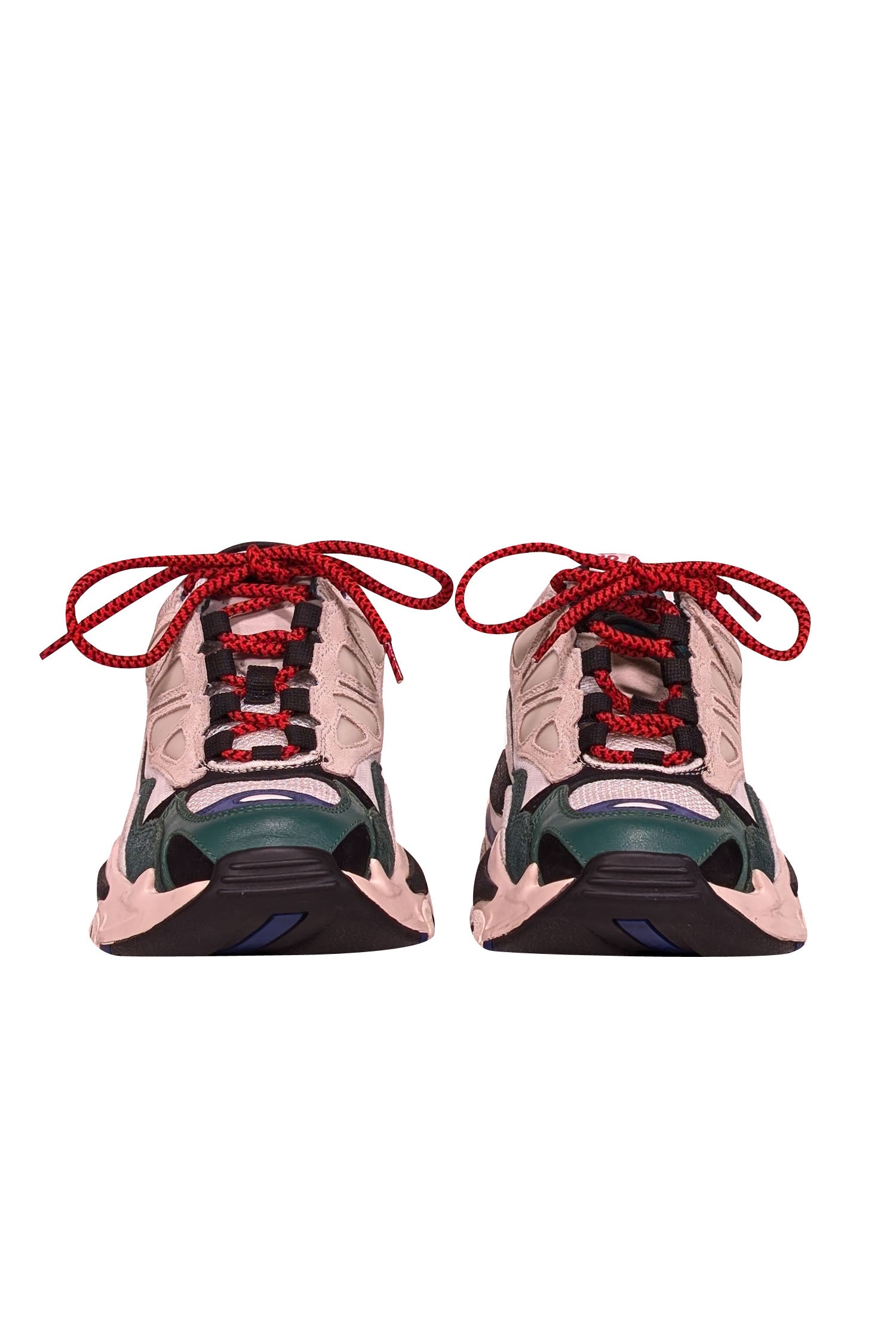 Sandro 'Astro' Green, White & Red Chunky Sneakers - Size 5.0