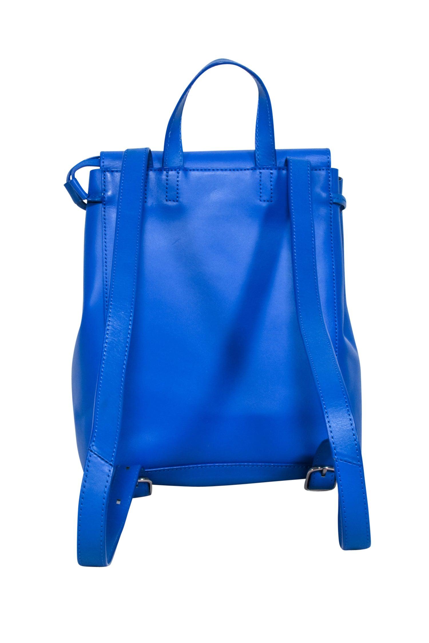 Loeffler Randall - Stunning Blue Leather Front Flap Backpack