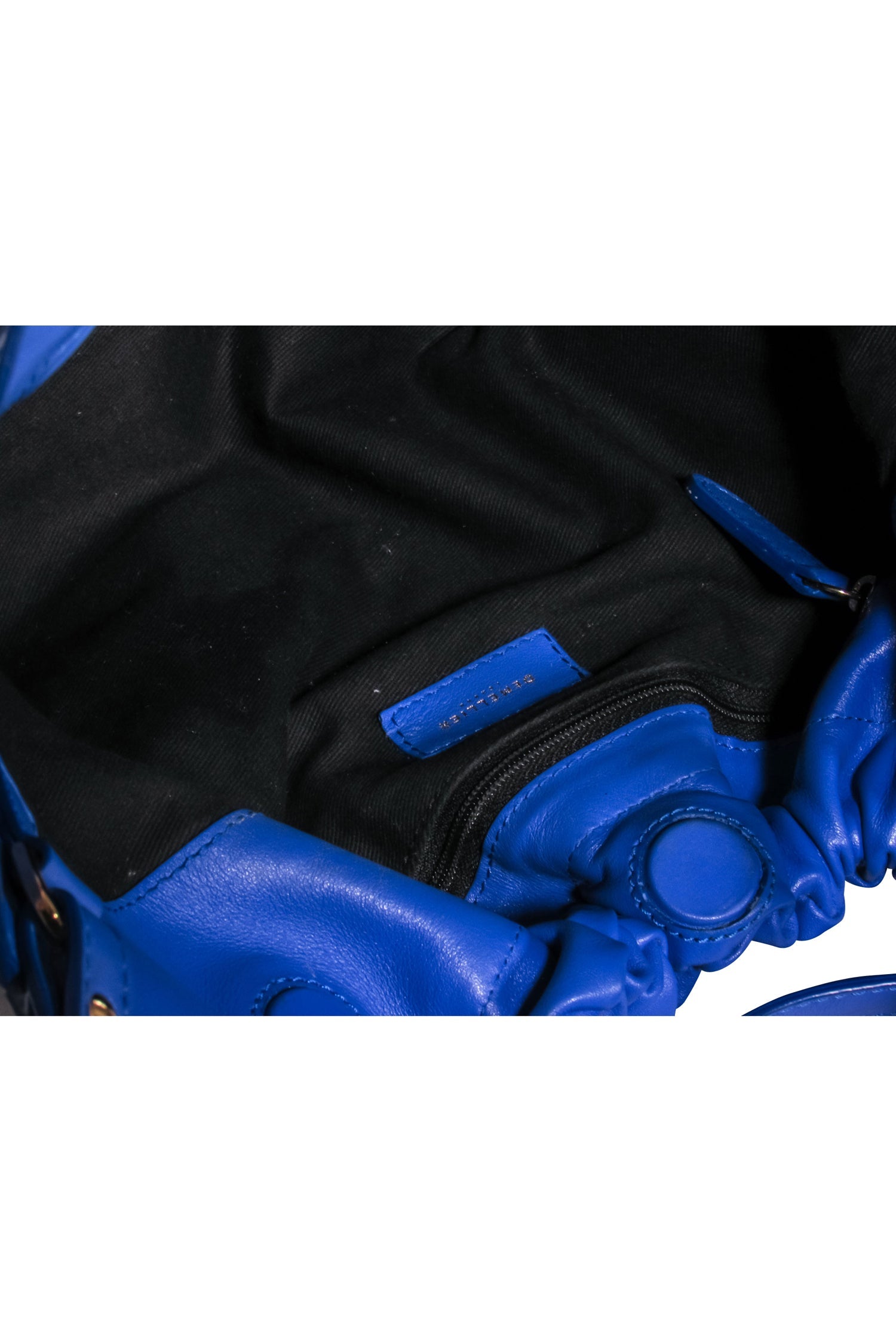 Demellier London - Royal Blue Enchanting Ruched Top Mini Handbag