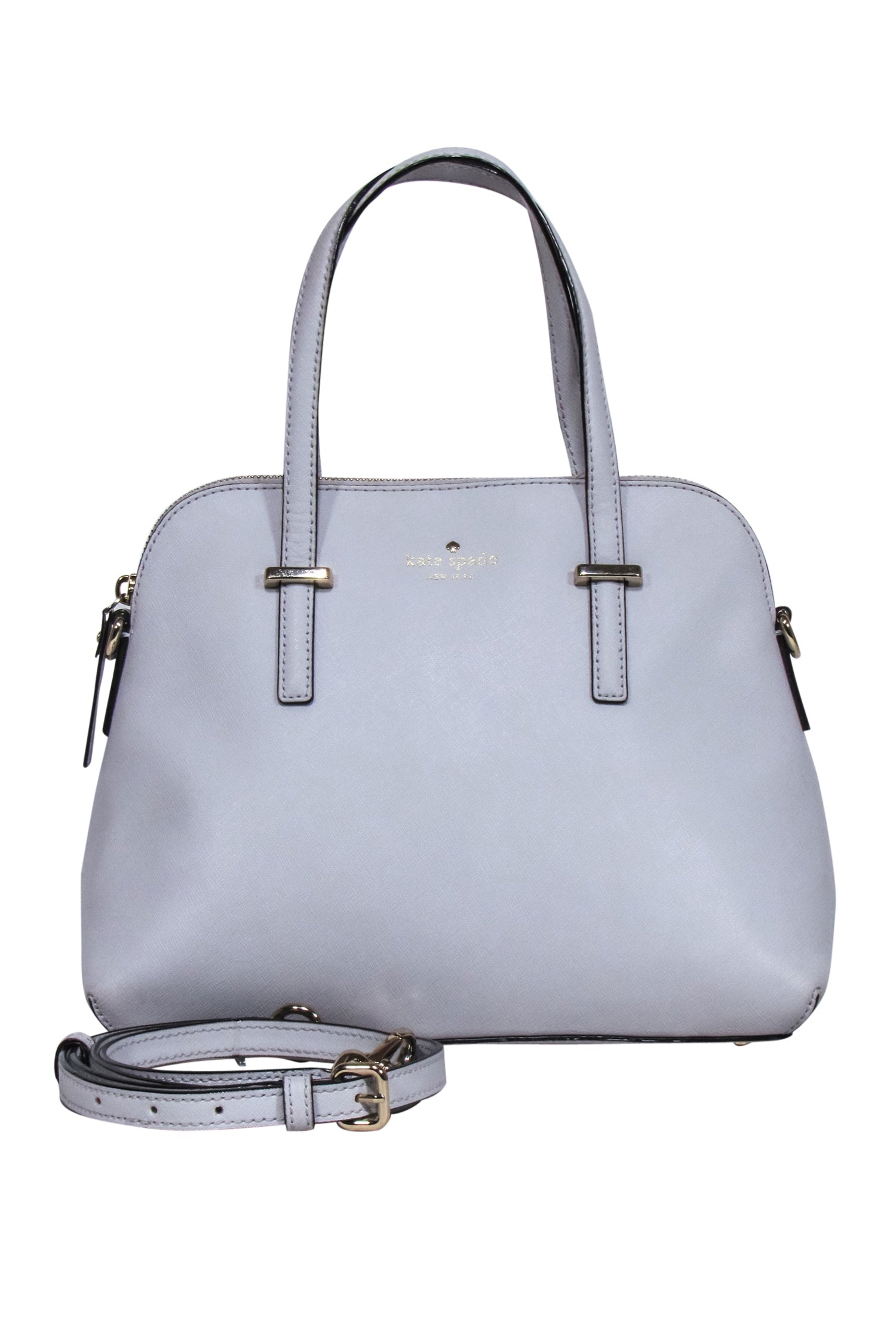 Kate Spade Grey Saffiano Leather Satchel - A Stylish Essential