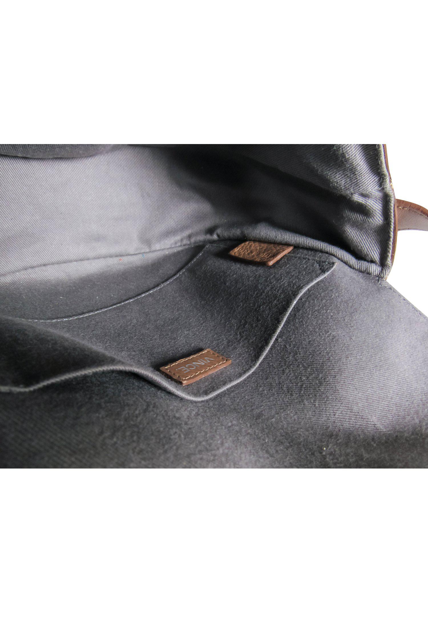 Vince - Elegant Light Taupe Saddle-Style Crossbody Bag