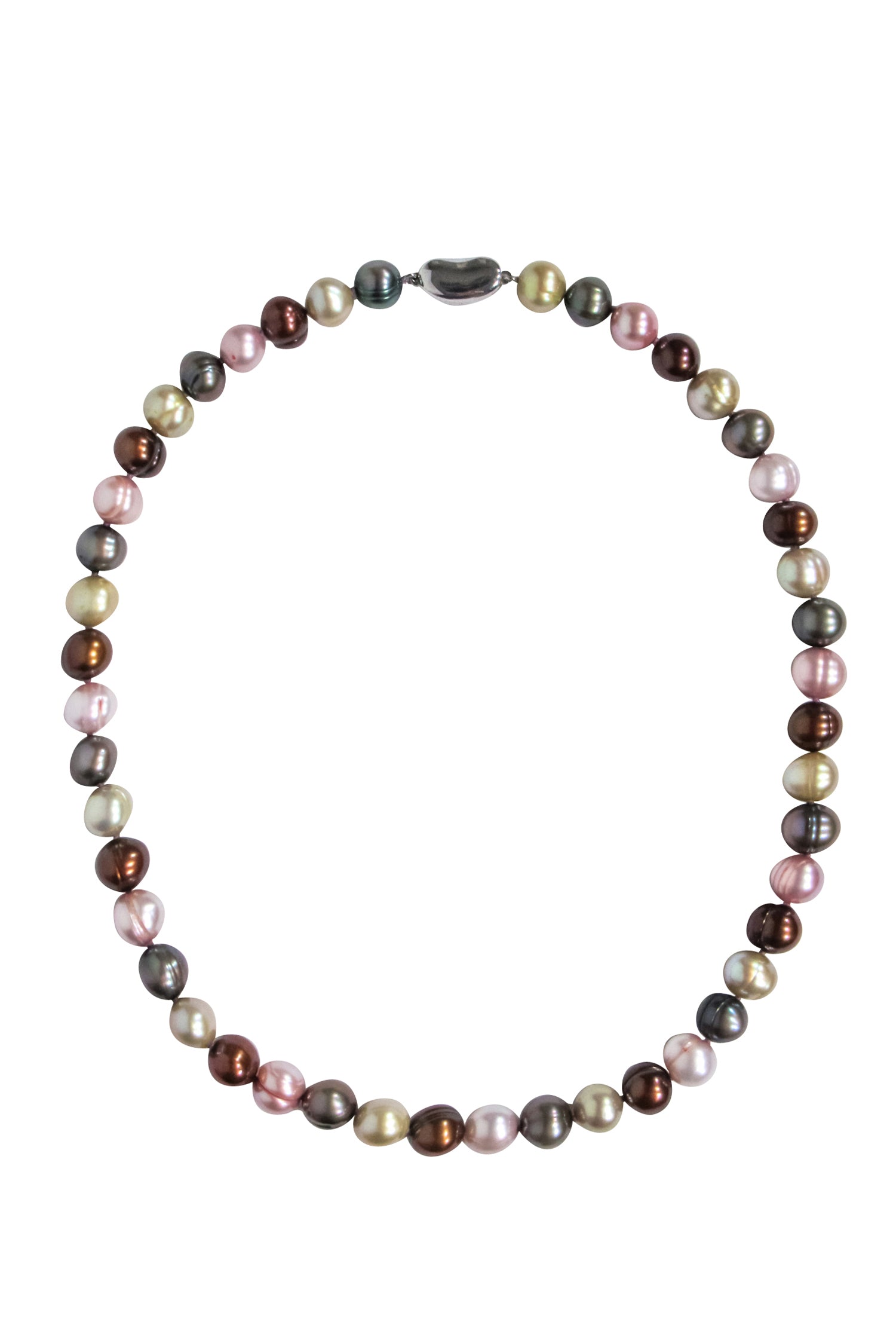 Honora - Exquisite Brown, Ivory & Grey Freshwater Pearl Necklace