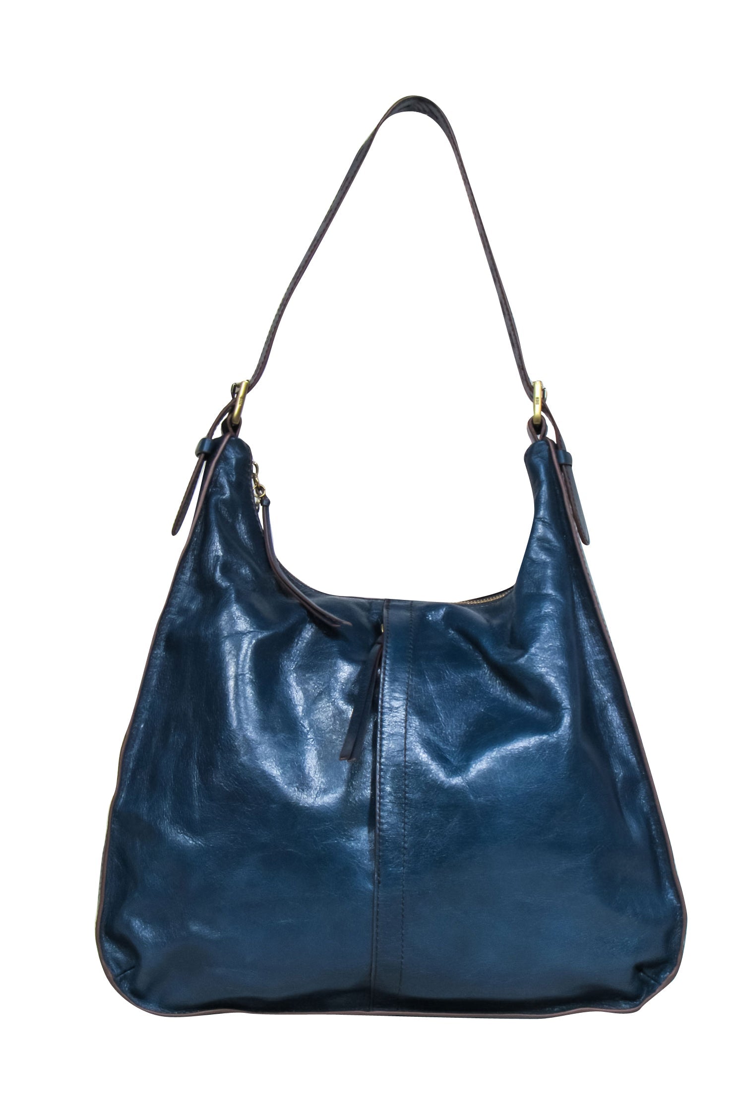 HOBO Navy Blue Leather Large Shoulder Bag - Elevate Your Style