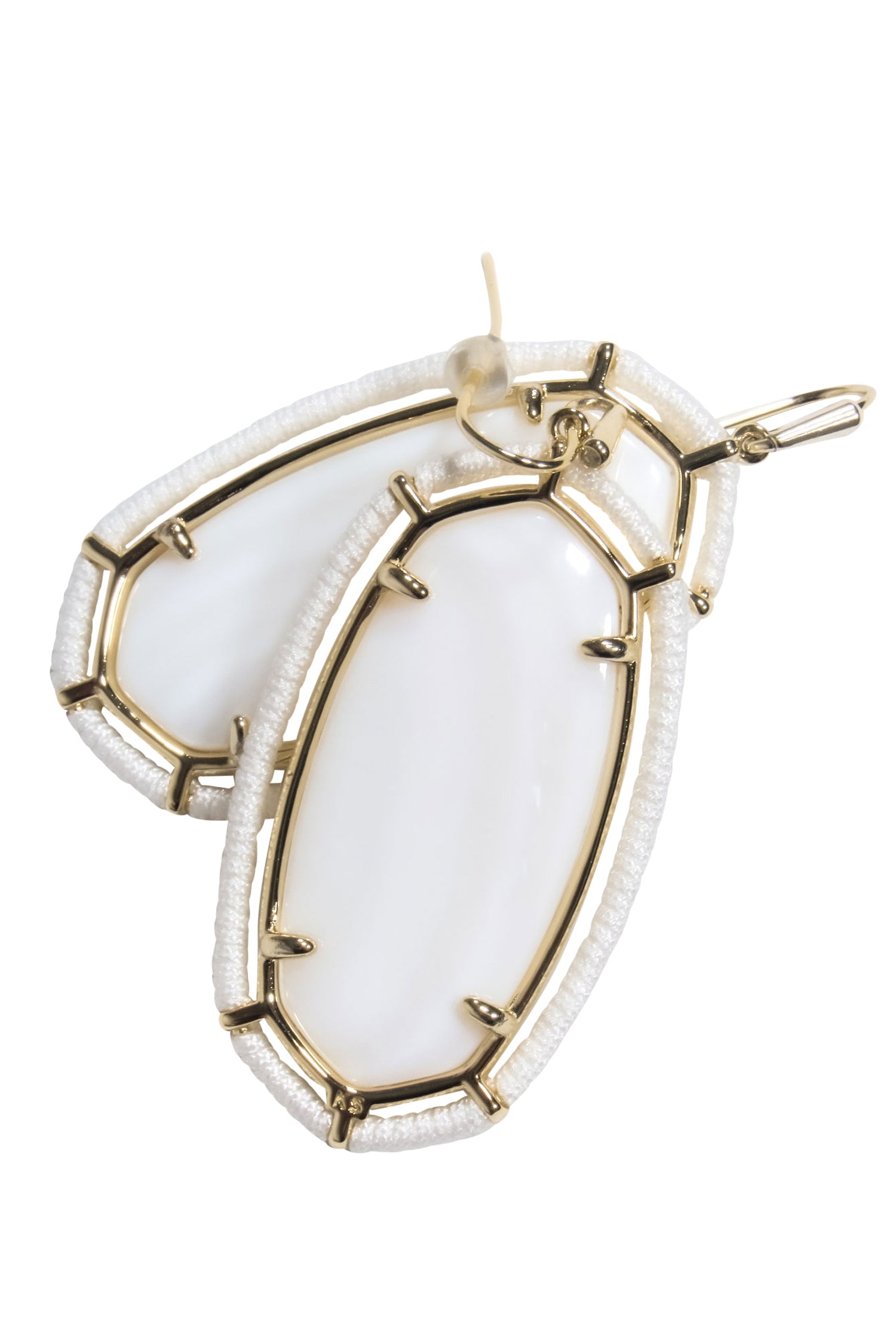 Kendra Scott - Gorgeous White & Gold Gem Drop Earrings