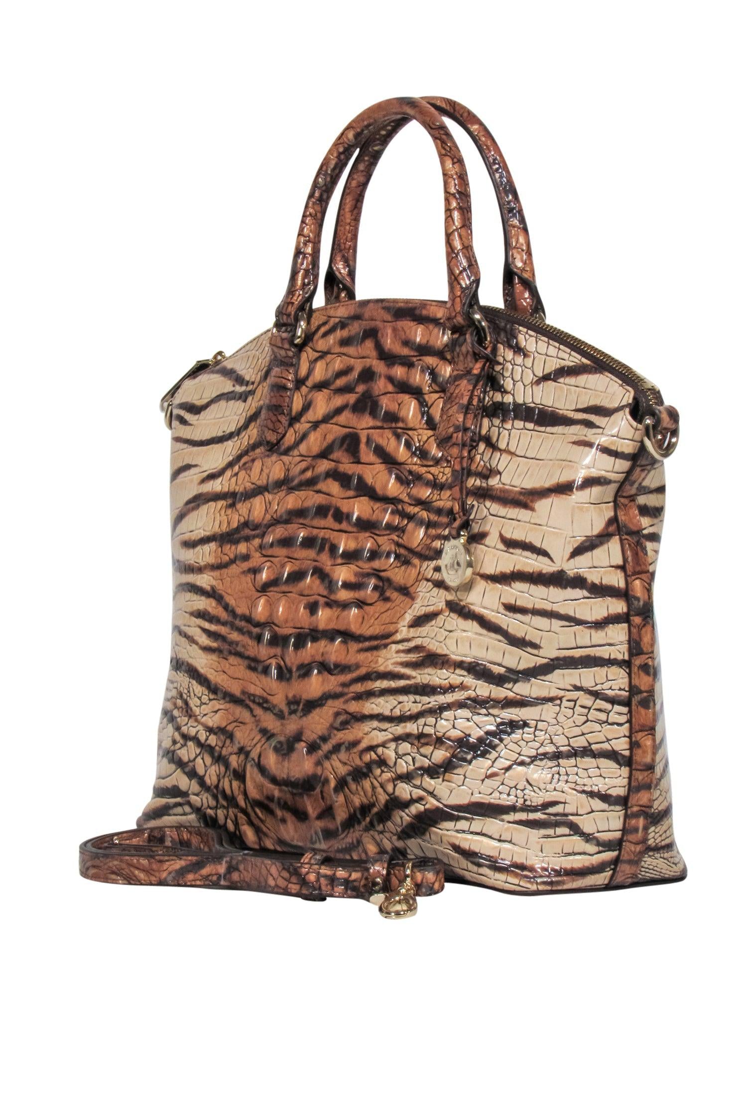 Brahmin - Stunning Tan & Brown Feline Ombre Melbourne Satchel Bag