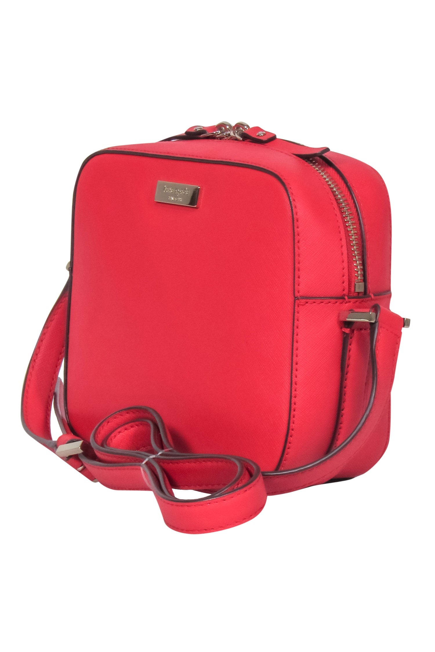Kate Spade Red Leather Square Crossbody - A Bold Fashion Statement