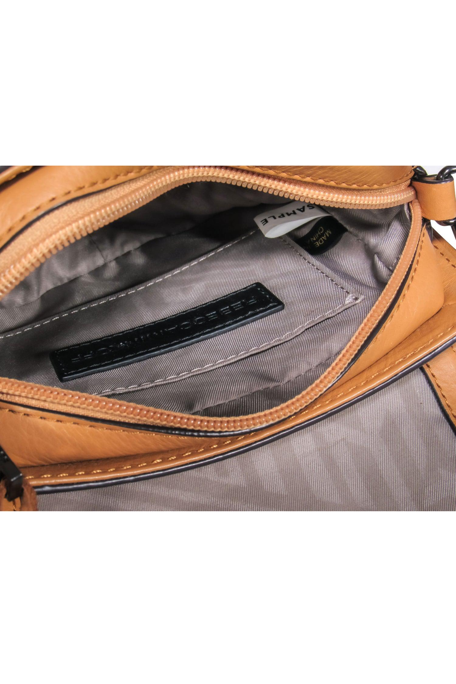 Rebecca Minkoff Tan Patchwork Tassel Crossbody Saddle Bag - A Colorful Fashion Must-Have!