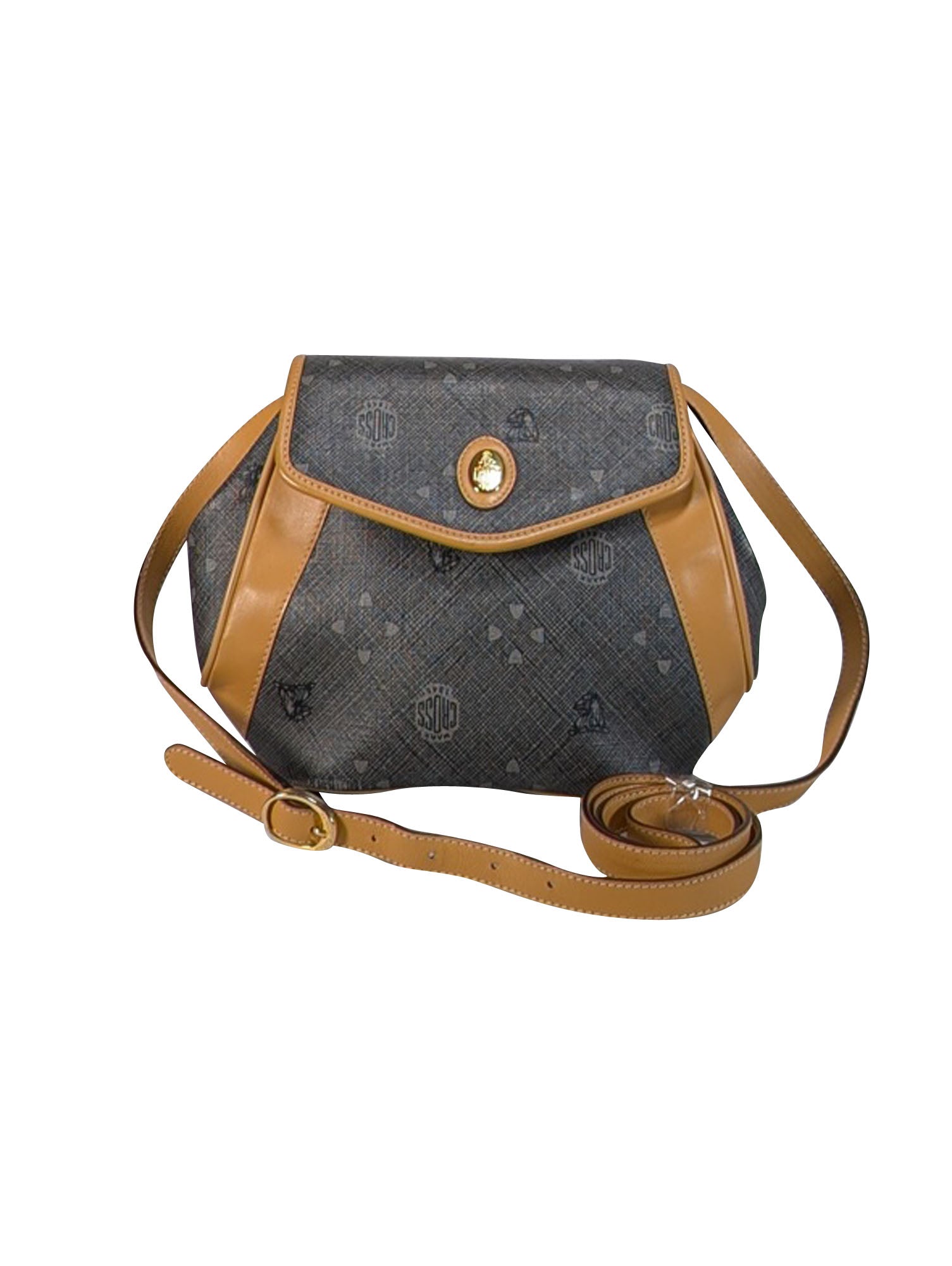 Mark Cross Grey Coated Canvas Print Crossbody Bag - A Timeless Fashion Statement