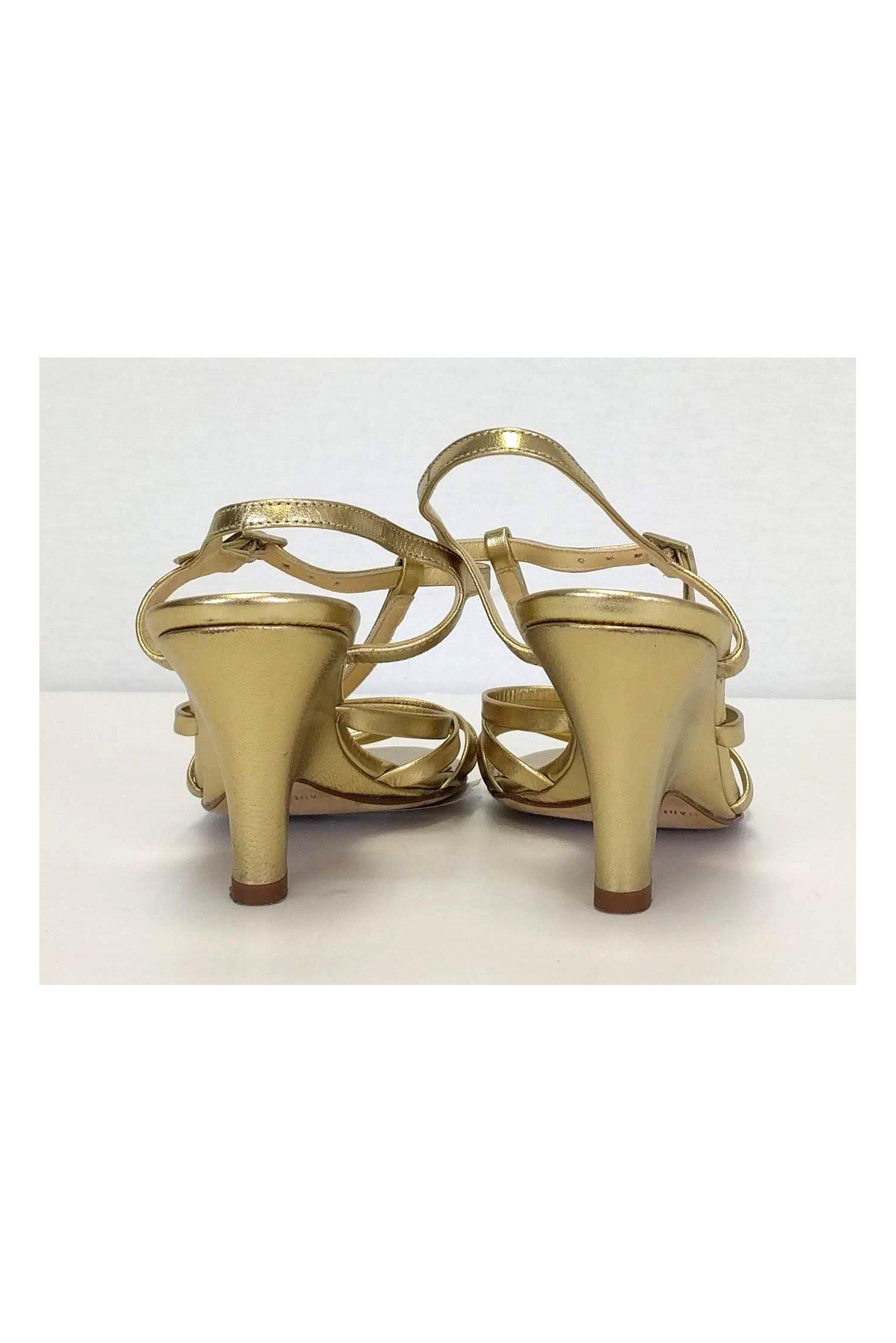 Gorgeous Kate Spade Gold Strappy Heels - Size 6