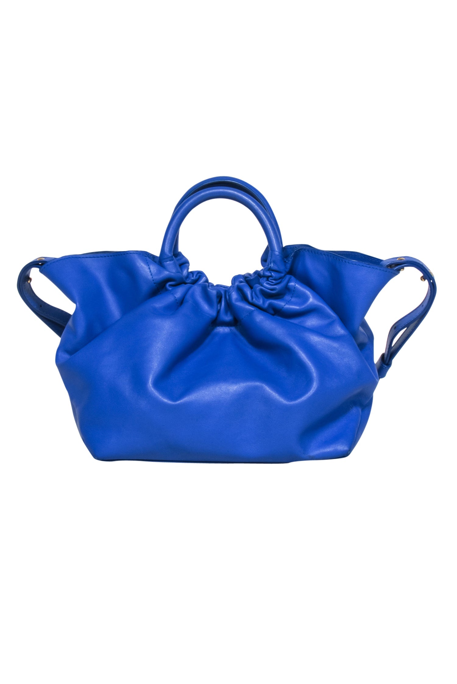 Demellier London - Royal Blue Enchanting Ruched Top Mini Handbag