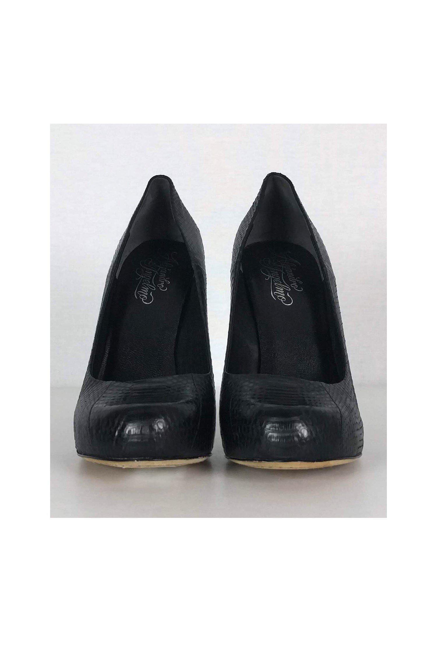 Alejandro Ingelmo's Stunning Black Embossed Pumps - Size 10