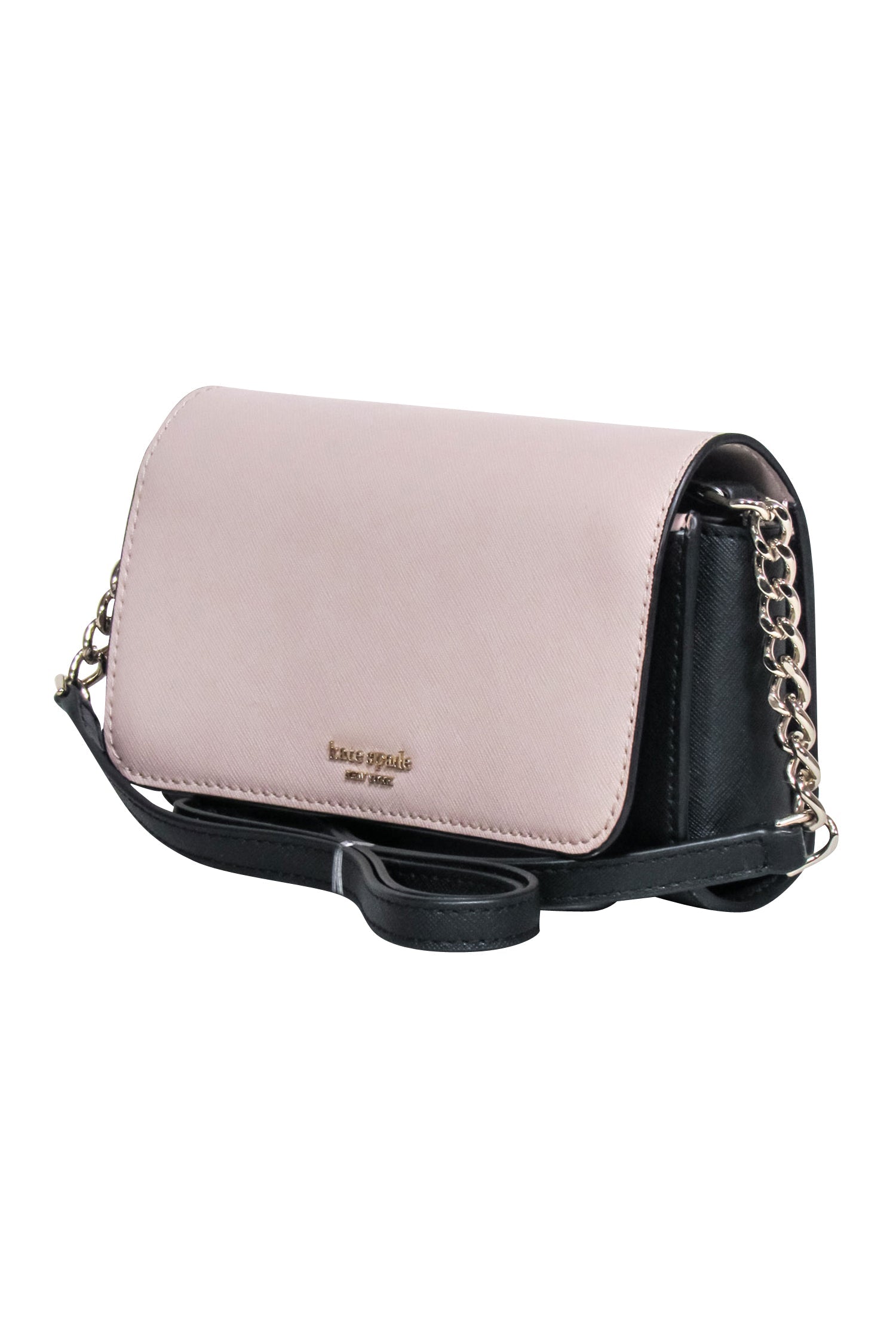 Kate Spade - Stylish Beige & Black Saffiano Leather Crossbody Bag