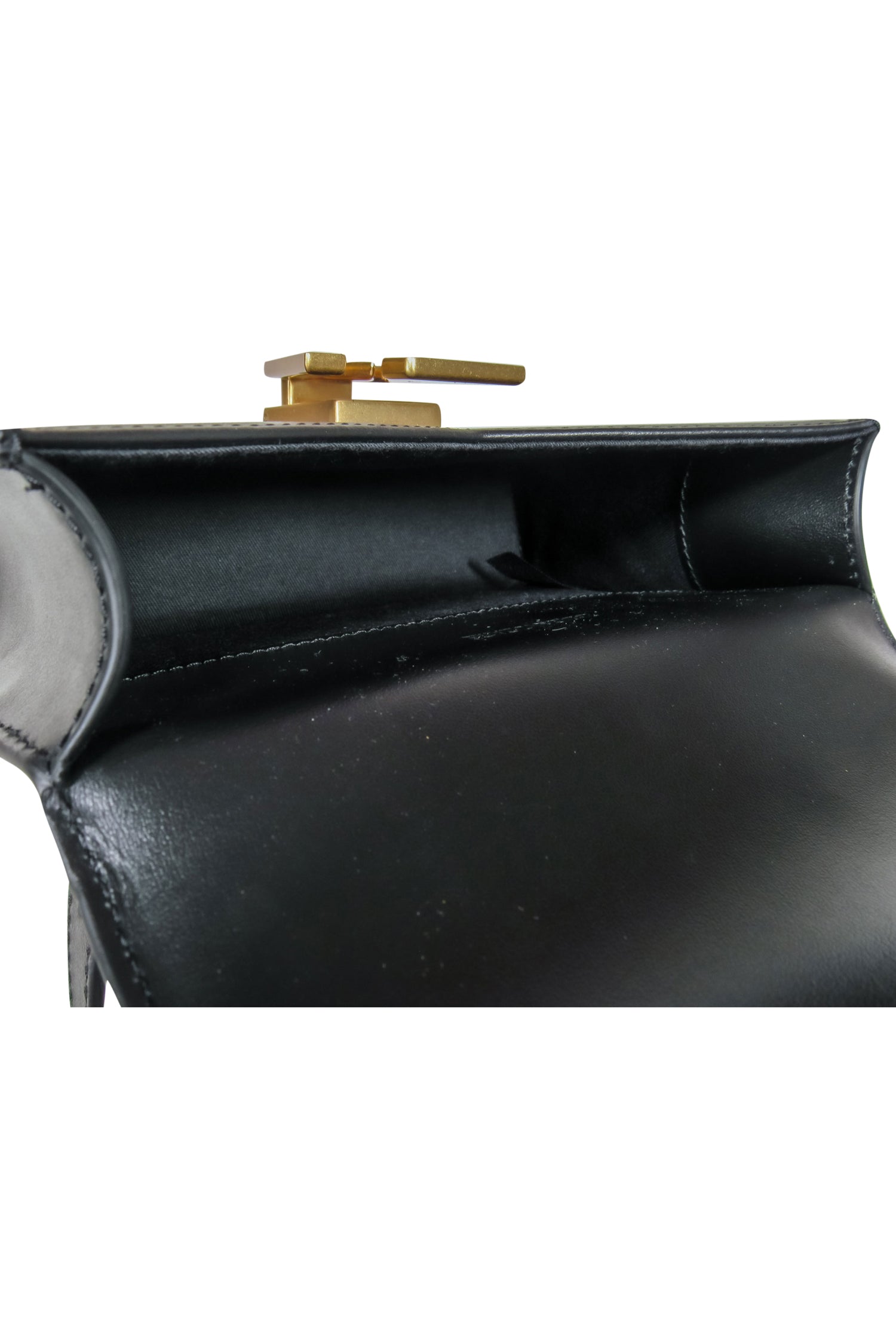 Zadig & Voltaire - Luxurious Black Leather Fold-Over Fanny Pack with Stunning Gold Logo Clasp