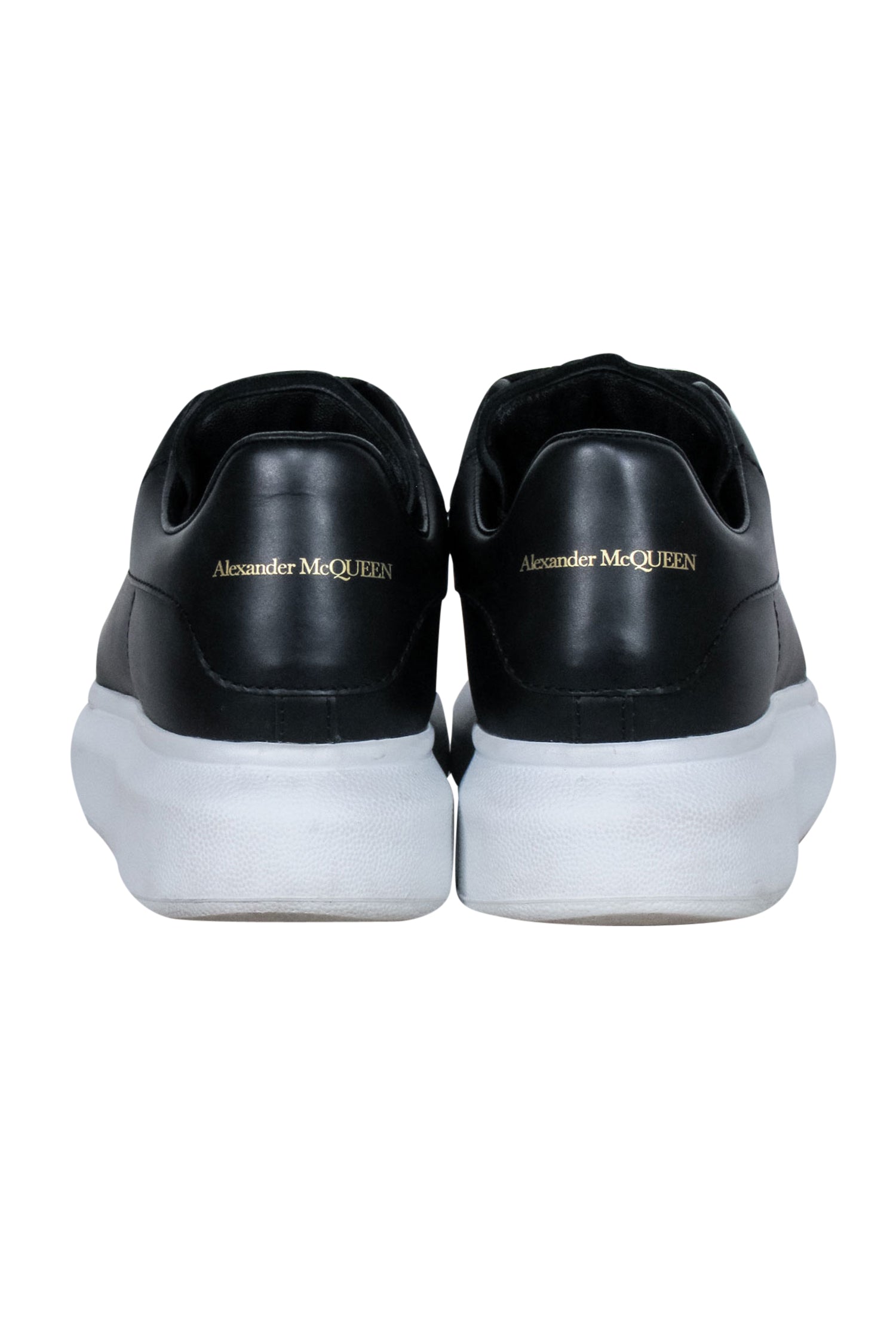 Alexander McQueen's Stunning Black Leather Lace - Up Sneakers in Size 6.5