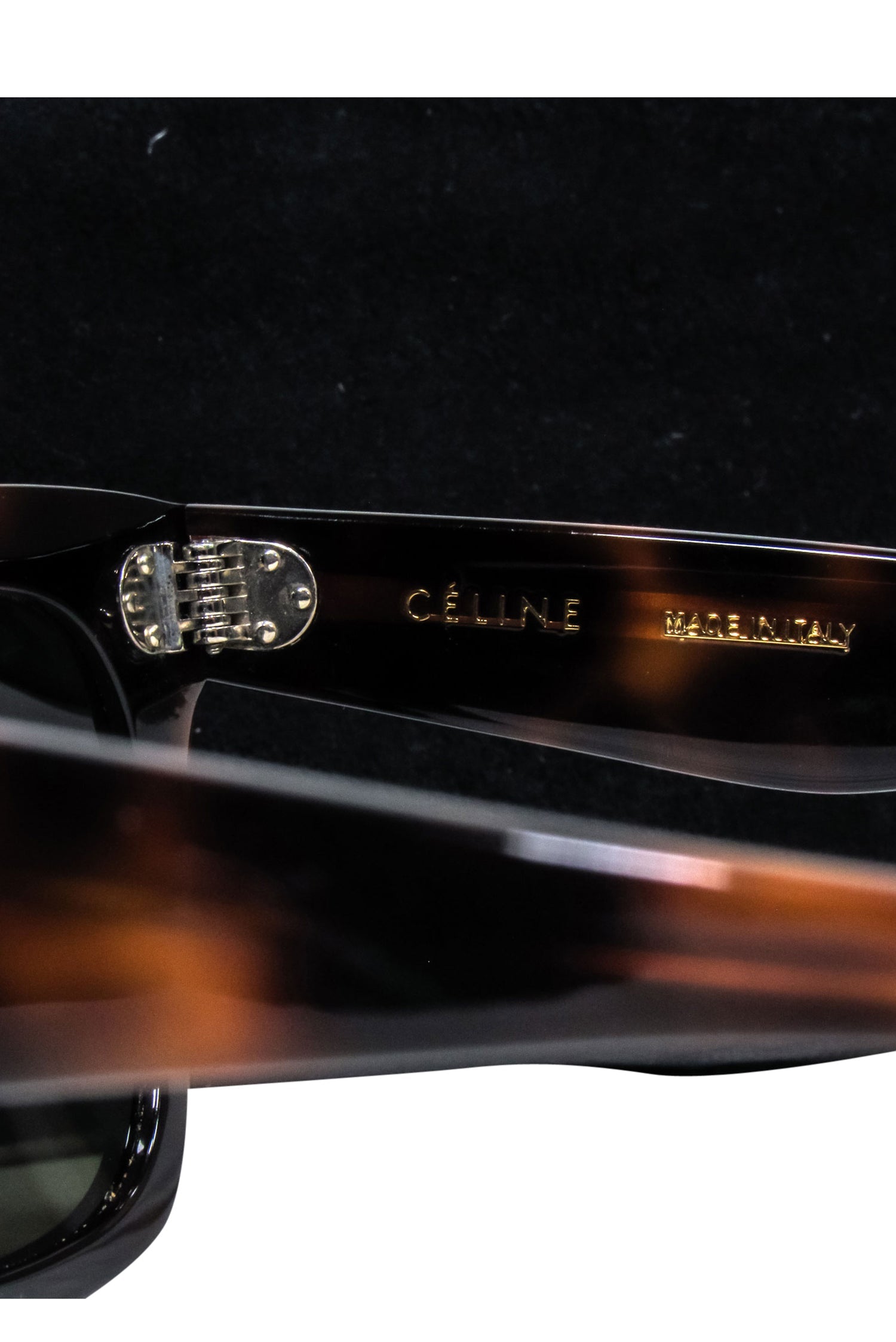 Celine Brown Tortoise Large Square Sunglasses with Three - Dot Print: A Stylish Summer Essential
