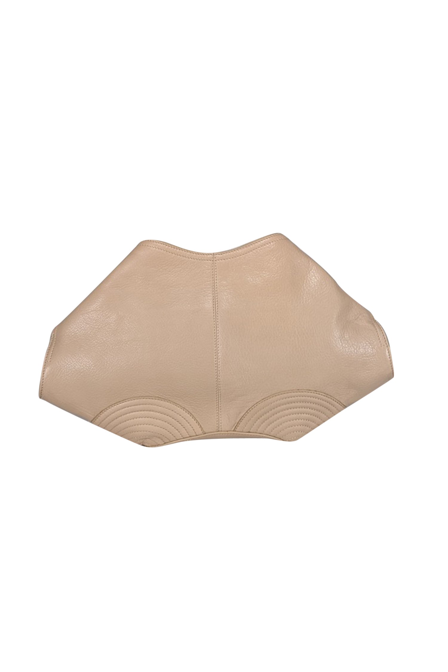 Alexander McQueen Beige Leather Manta Clutch: A Statement Piece